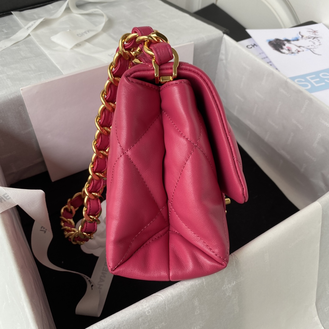 Chanel AS3499 Leather Chain Bag Red