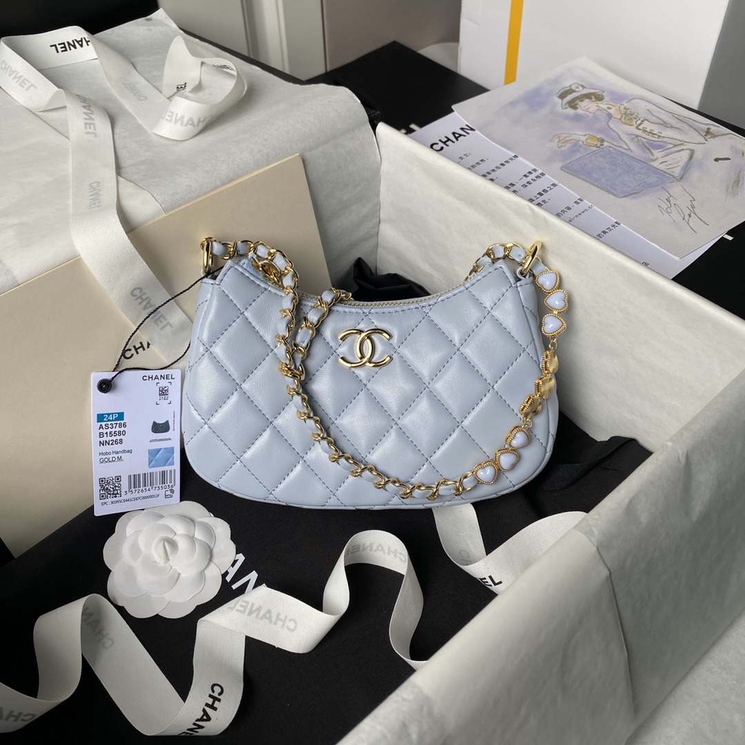 Chanel AS3786 24P Hobo Bag Blue