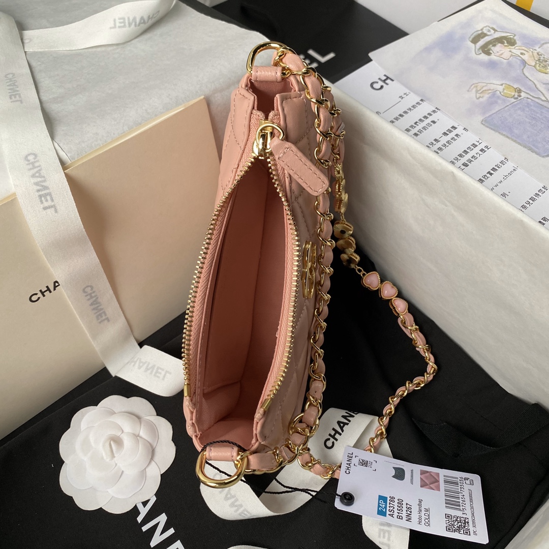 Chanel AS3786 24P Hobo Bag Pink