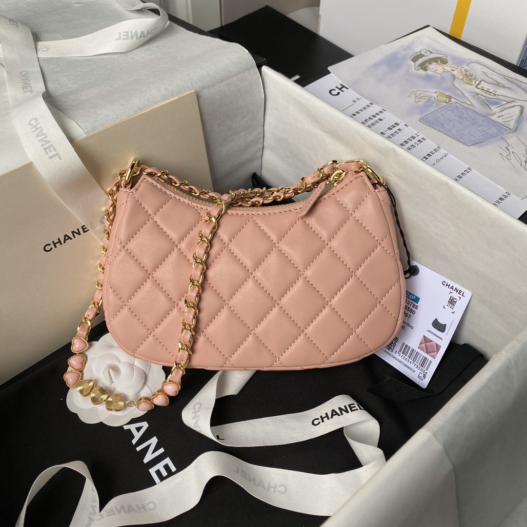 Chanel AS3786 24P Hobo Bag Pink