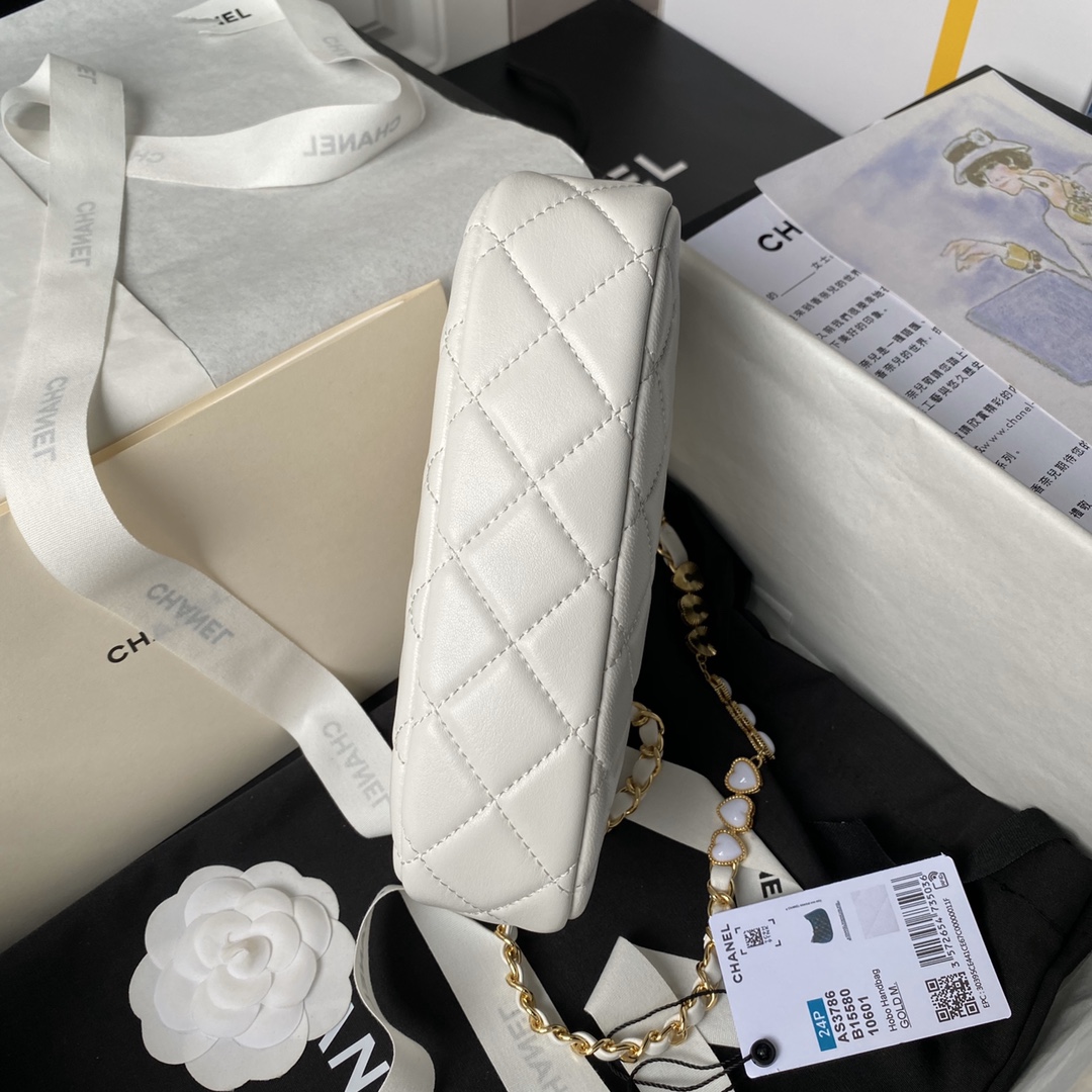 Chanel AS3786 24P Hobo Bag White