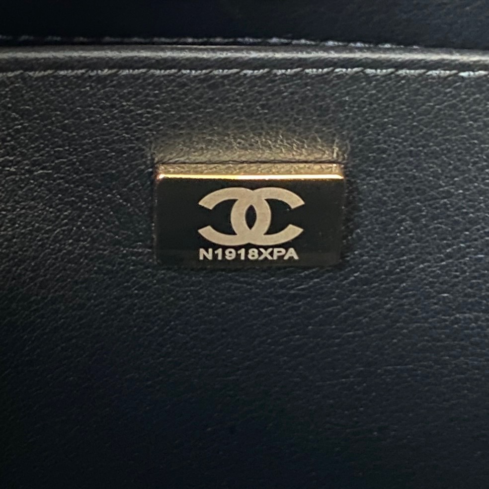 Chanel AS4210 Hobo Bag Calfskin Black with Gold