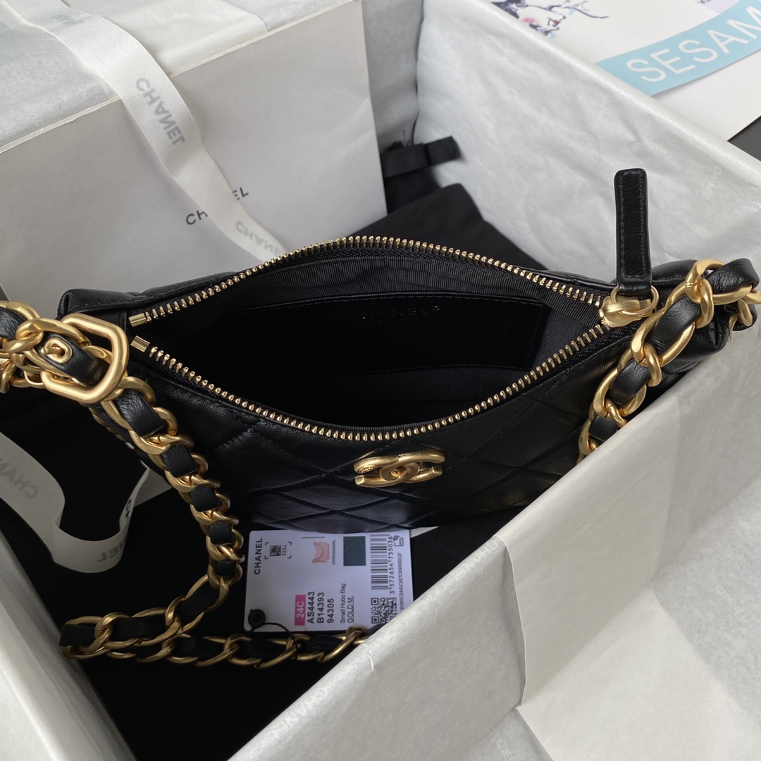 Chanel AS4443 Hobo Black Bag