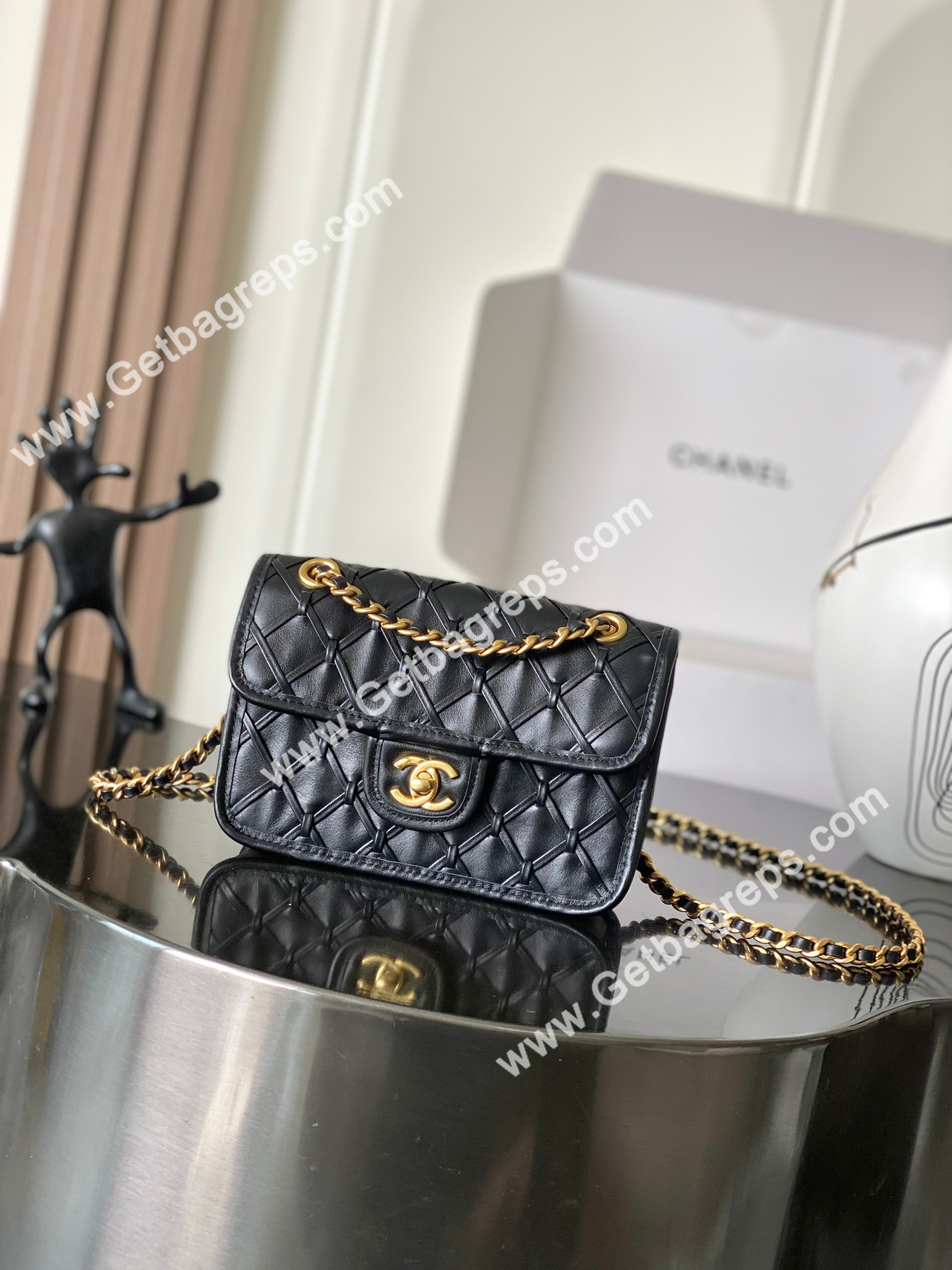 Chanel AS4797 Mini Flap Bag Black