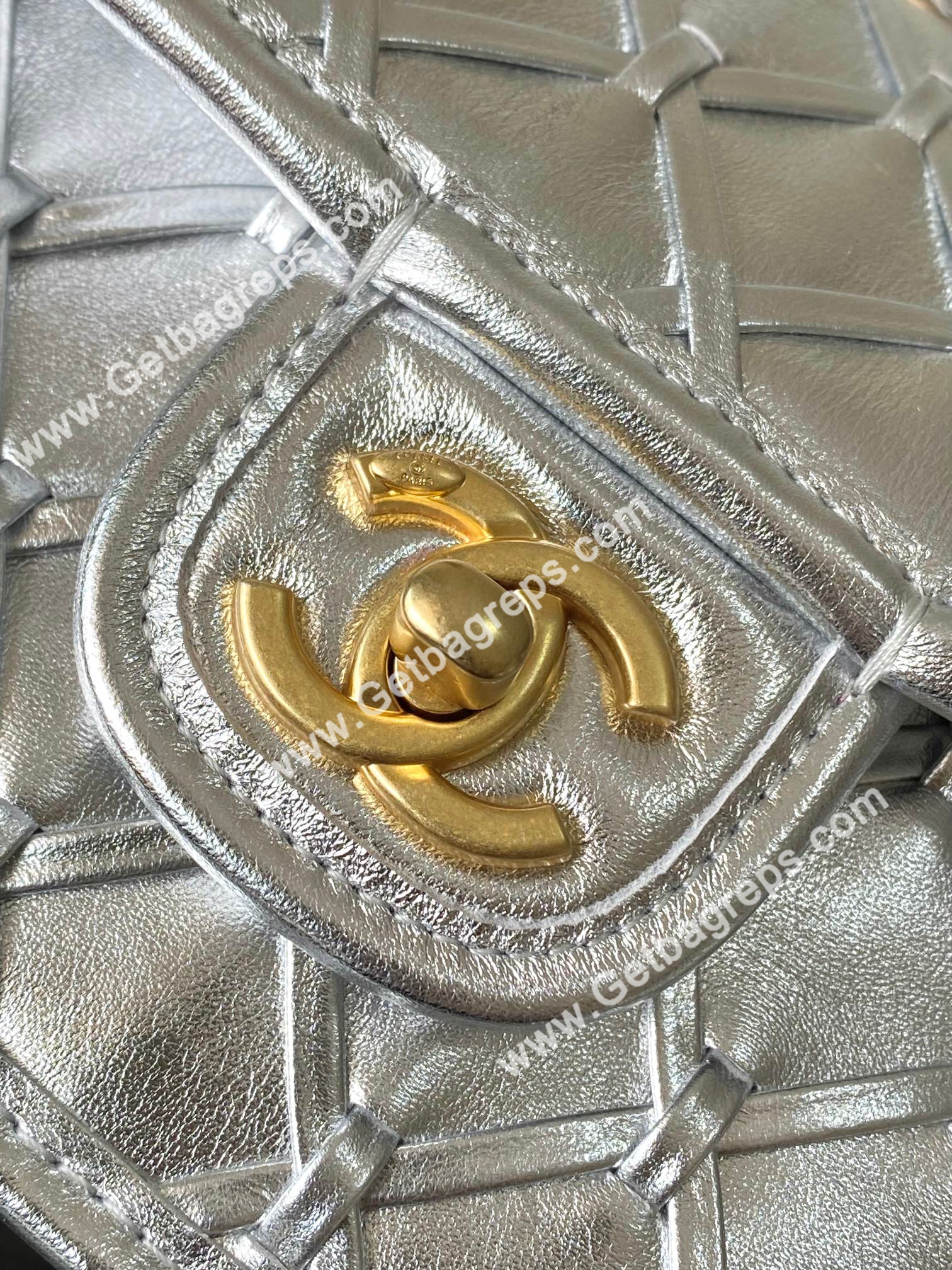 Chanel AS4797 Mini Flap Bag Silver