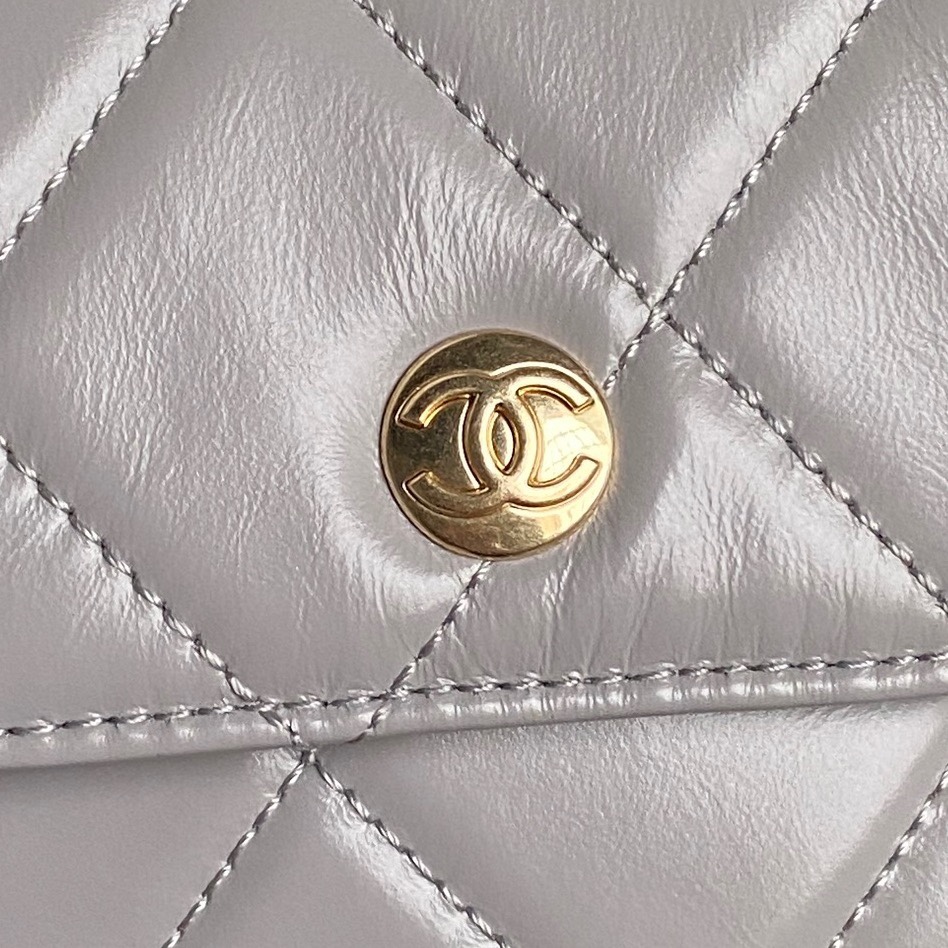 Chanel AS4933 Bowling Bag Shiny Crumpled Lambskin Gold-Tone Metal Gary