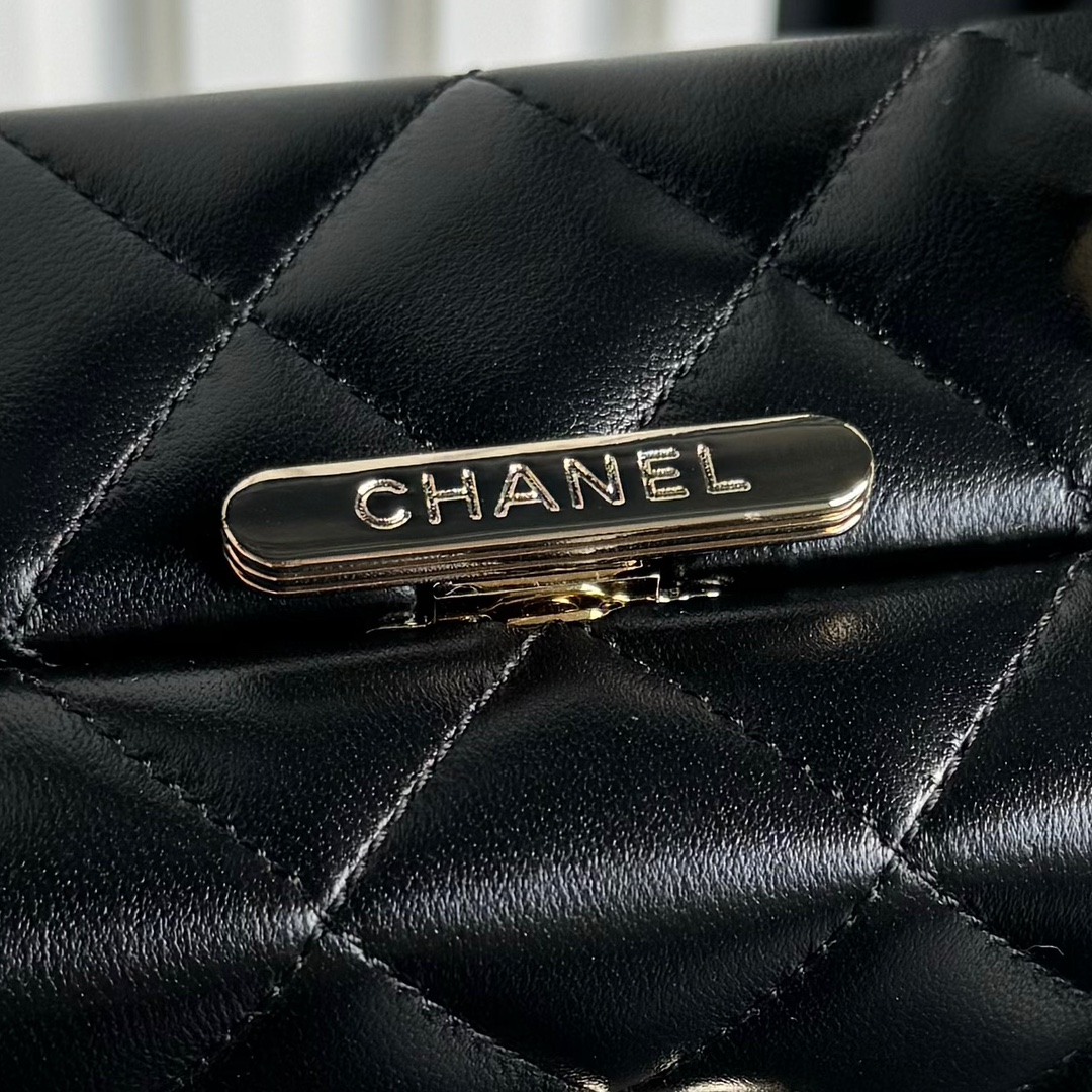 Chanel AS5167 Mini Box Bag Lambskin Gold-Tone Metal Black