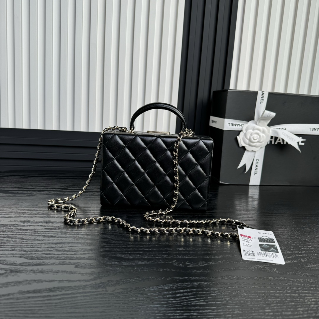 Chanel AS5167 Mini Box Bag Lambskin Gold-Tone Metal Black