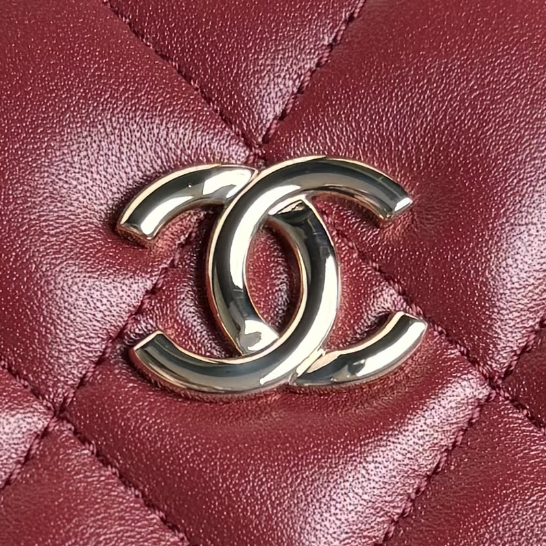 Chanel AS5167 Mini Box Bag Lambskin Gold-Tone Metal Red