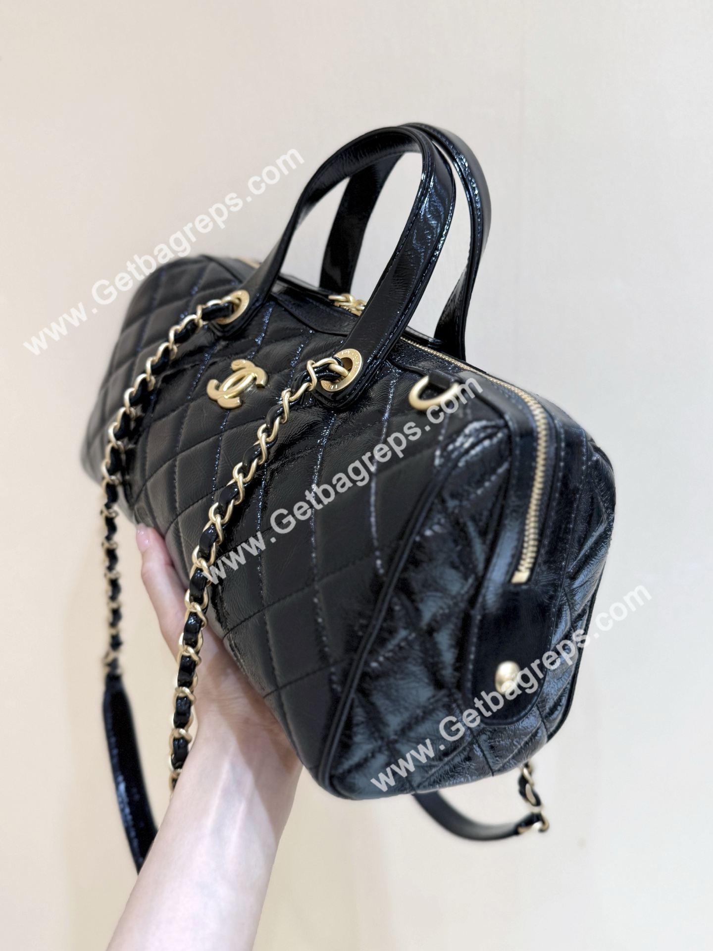 Chanel AS5579 Large Bowling Bag Black