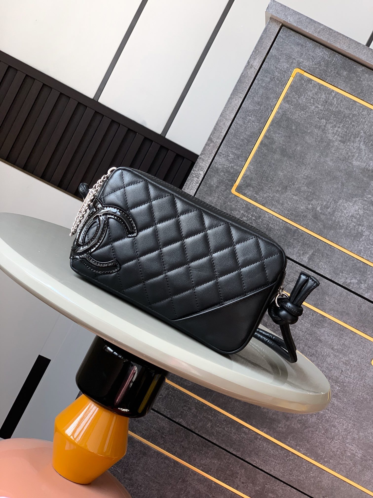 Chanel Black Calfskin Cambon Ligne Bowler