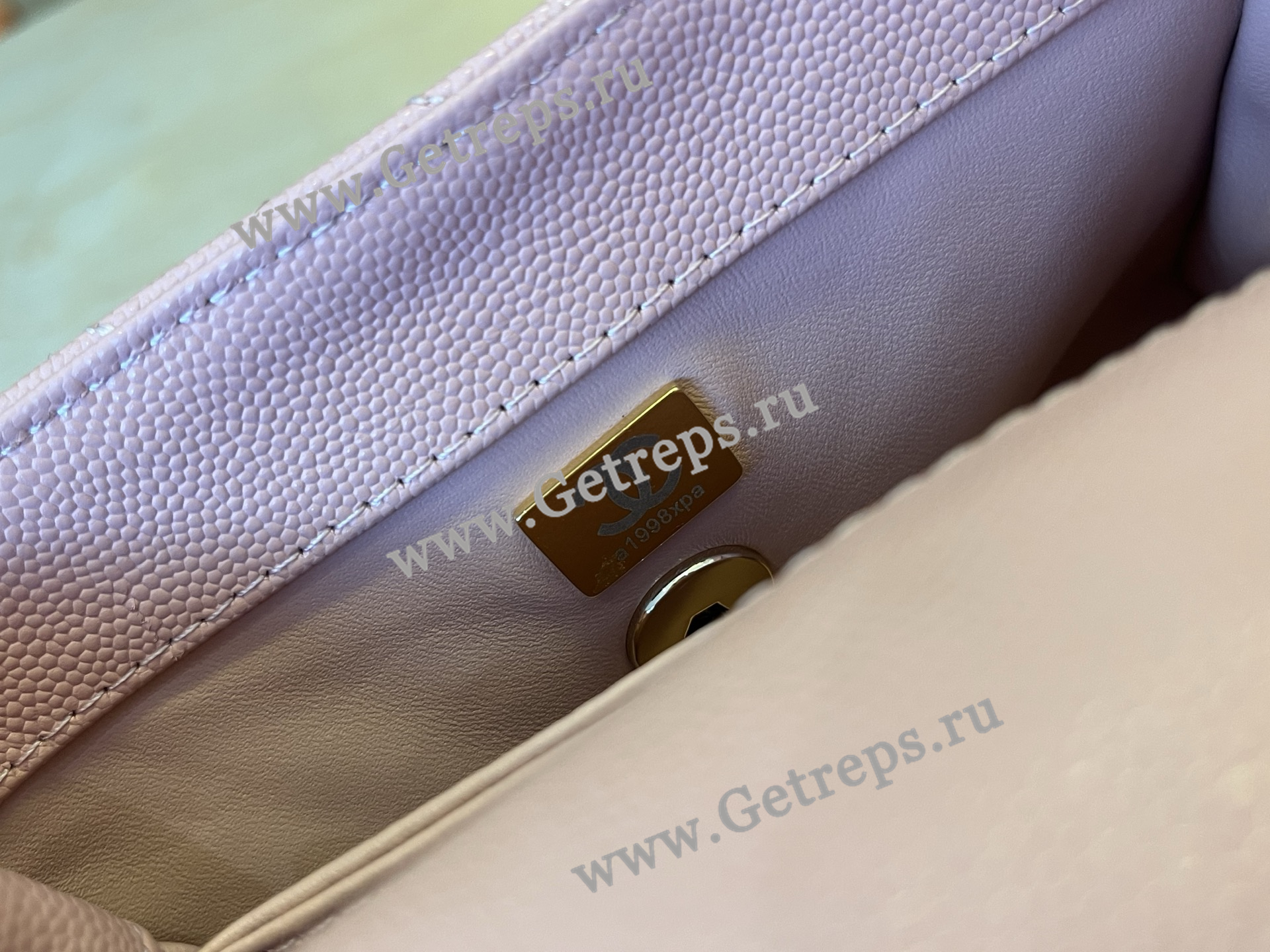 Chanel COCO Top Handle Handbag Cherry Grained Calfskin 19cm