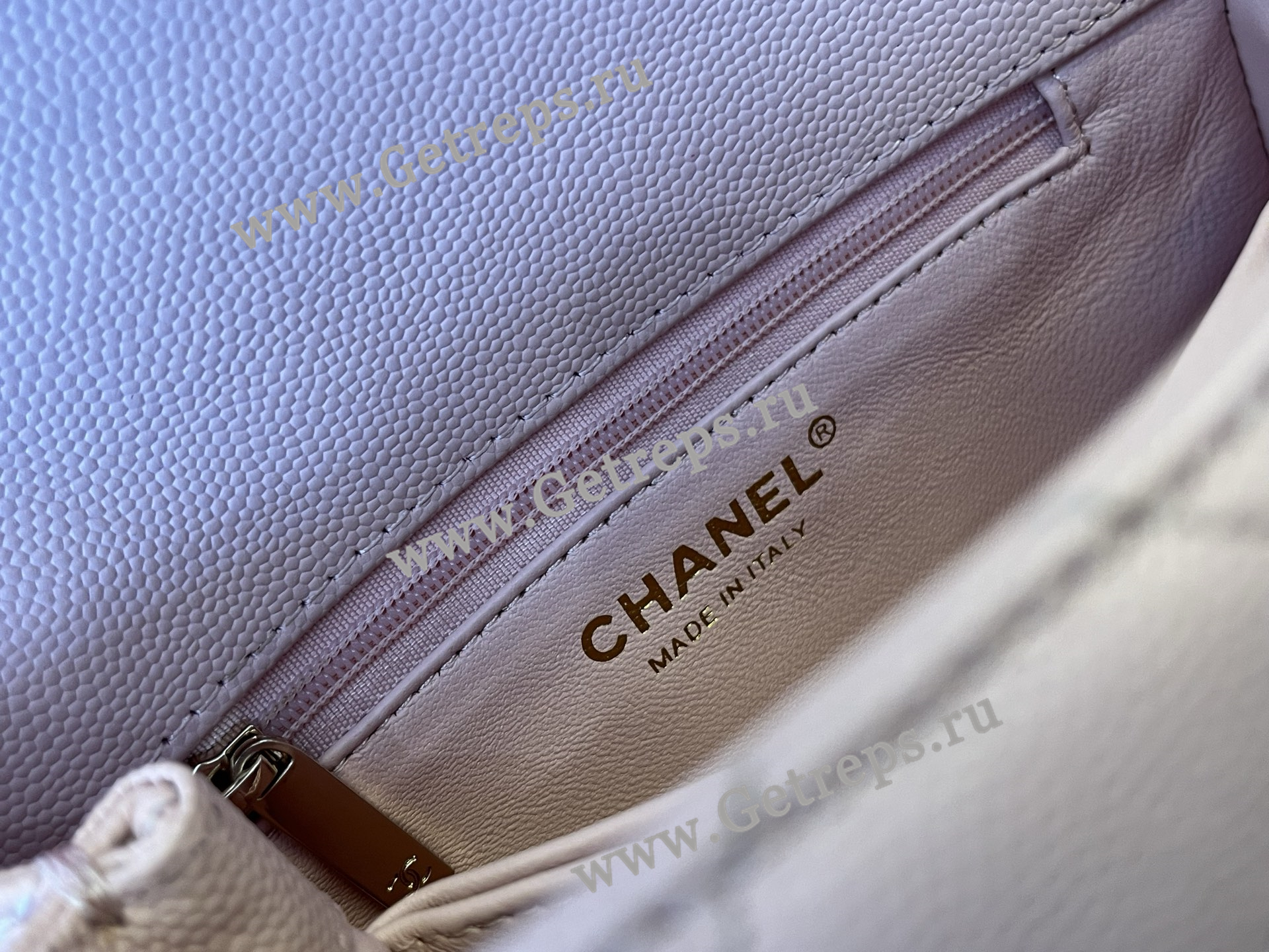 Chanel COCO Top Handle Handbag Pink Grained Calfskin 19cm