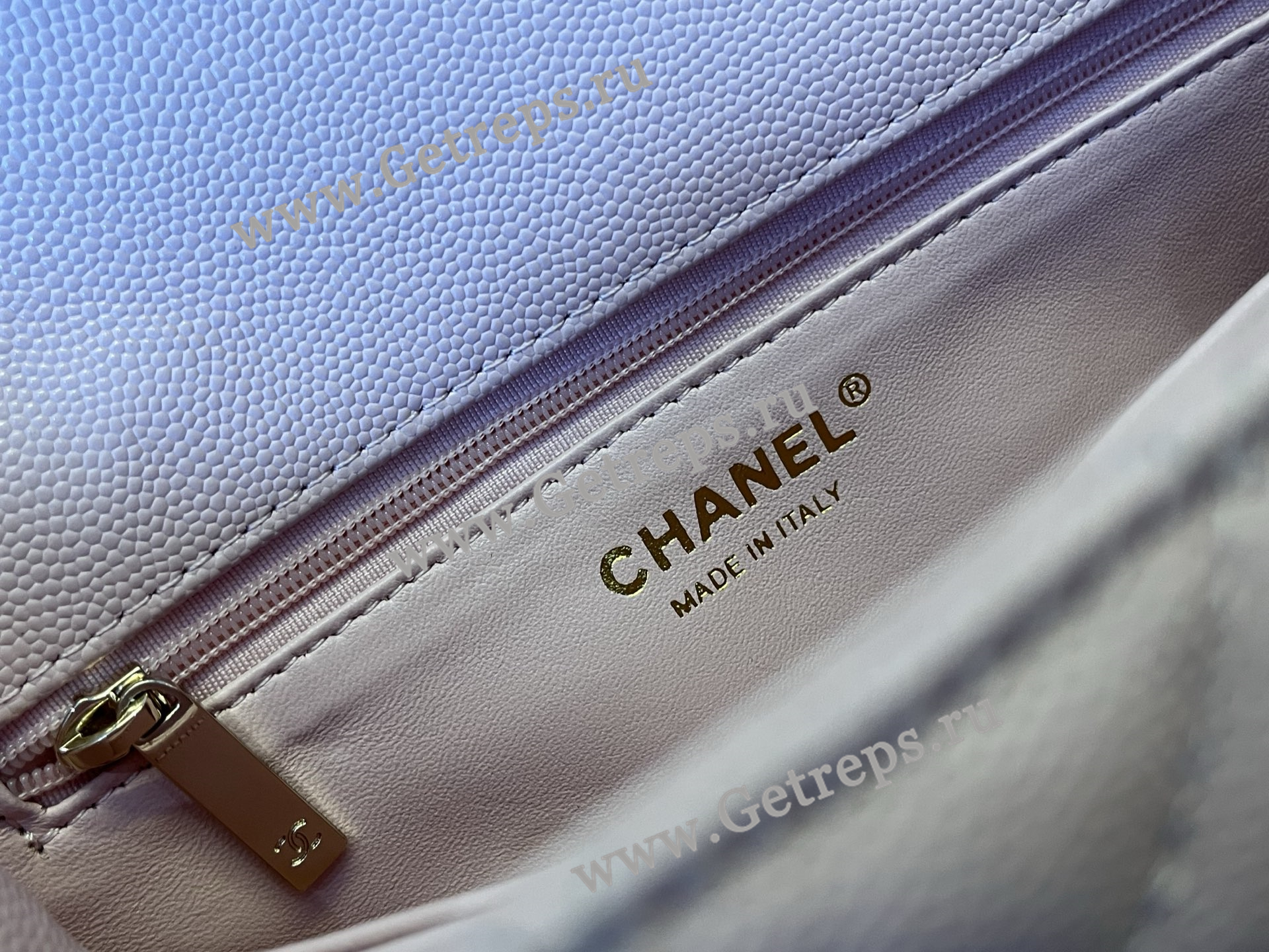 Chanel COCO Top Handle Handbag Pink Grained Calfskin 23cm