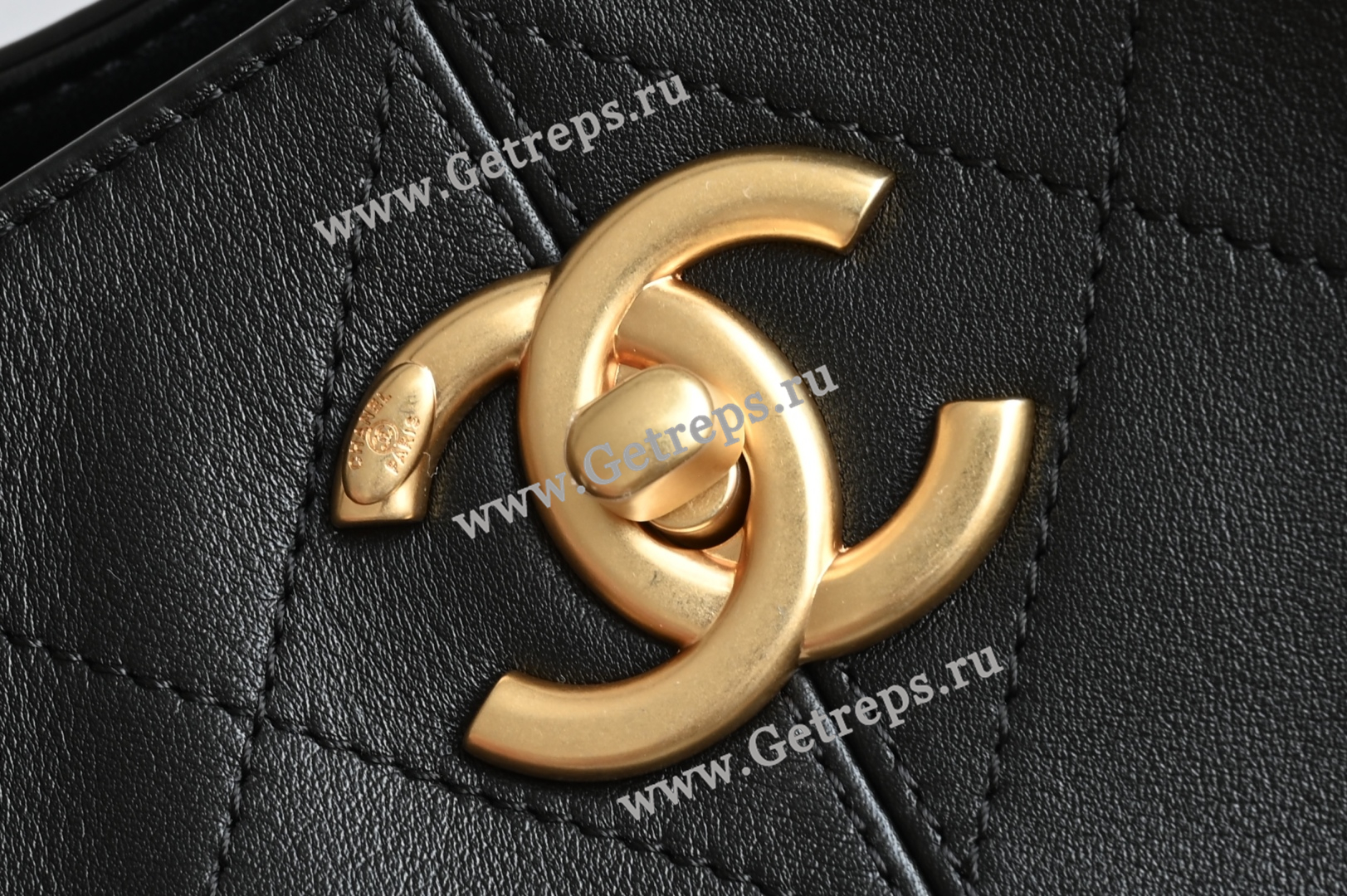 Chanel Calfskin Stitched Hobo Black