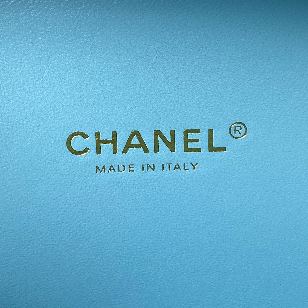 Chanel Camera Bag Blue Caviar Leather With Gold Hardware AP3222