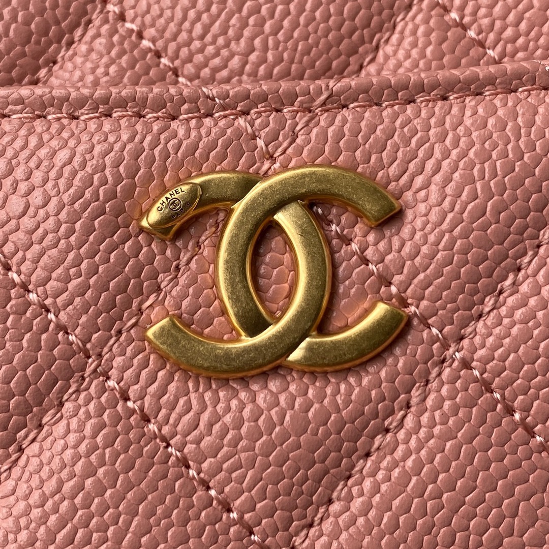 Chanel Camera Bag Pink Caviar Leather With Gold Hardware AP3222