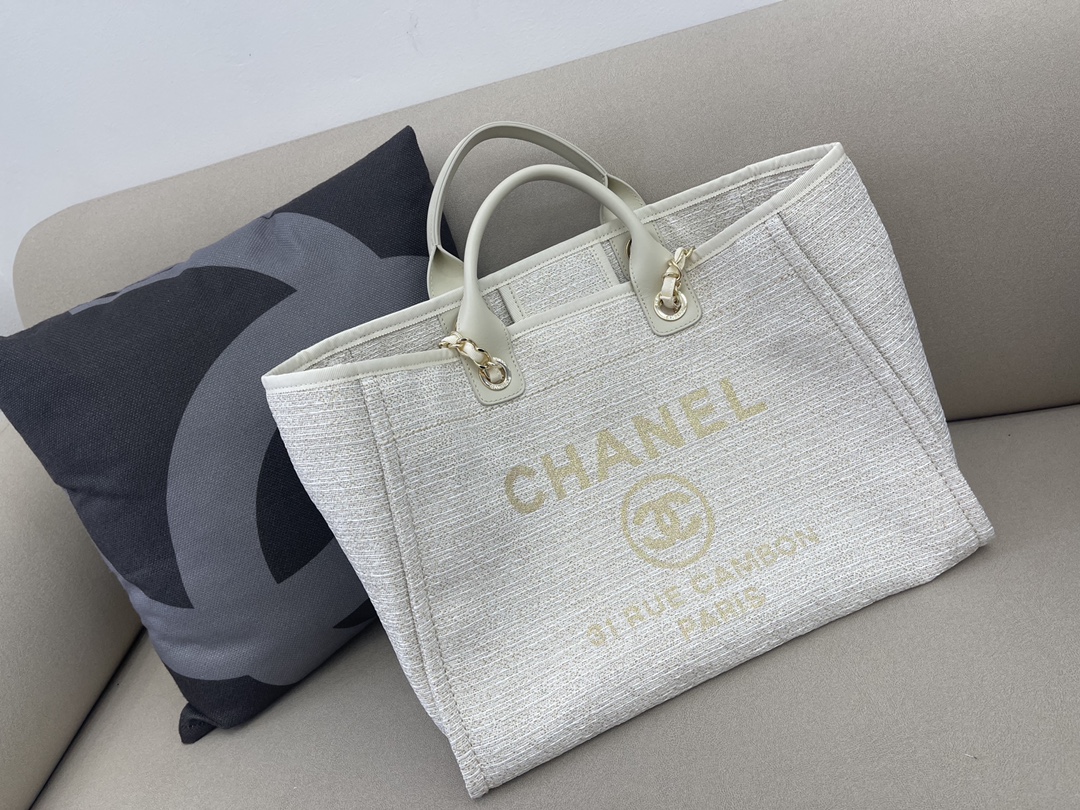 Chanel Chanel A93786 Large Beach Shopping Bag Beige