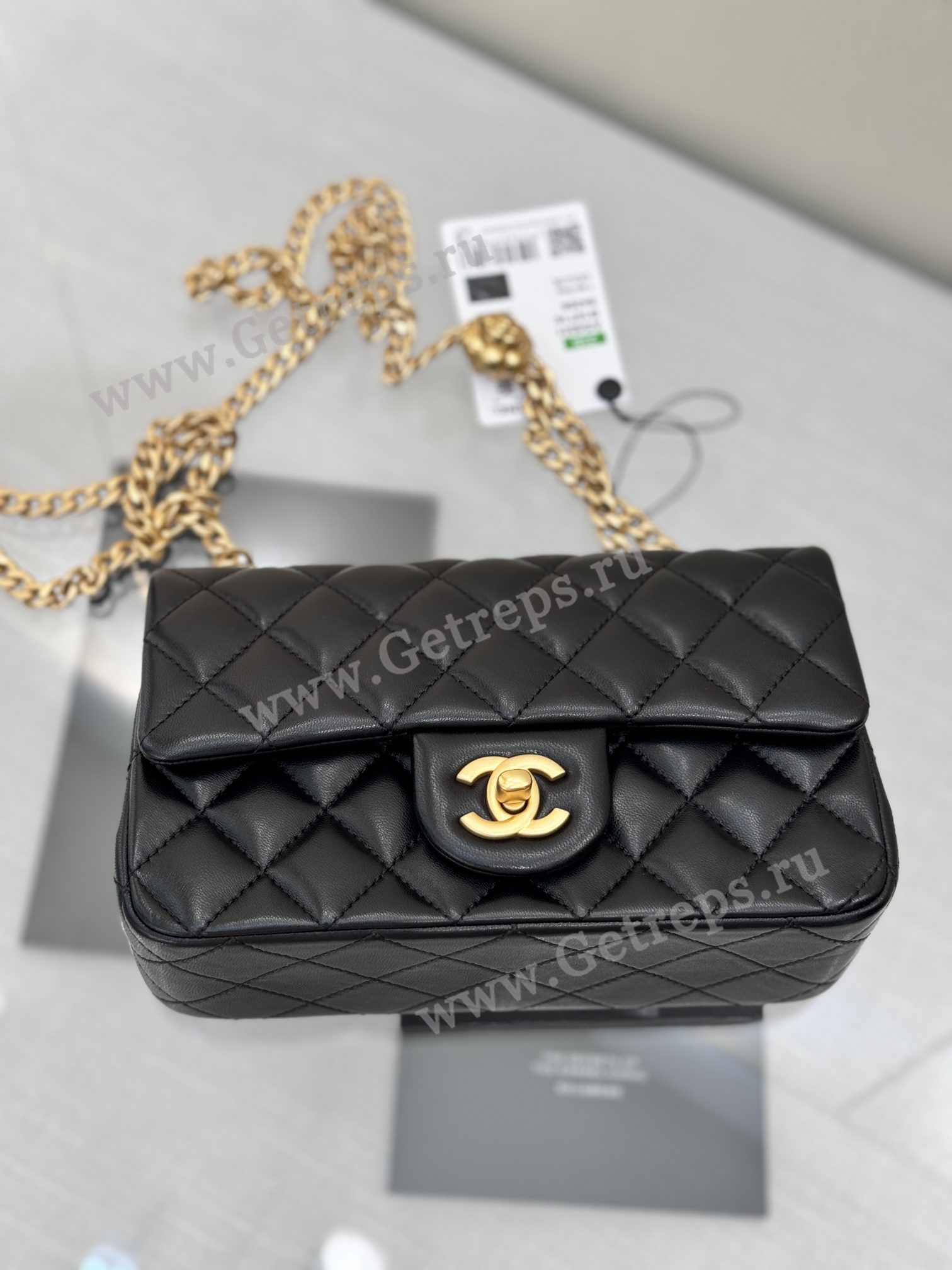 Chanel Classic Flap Bag with Camellia Adjustment Buckle 20cm
