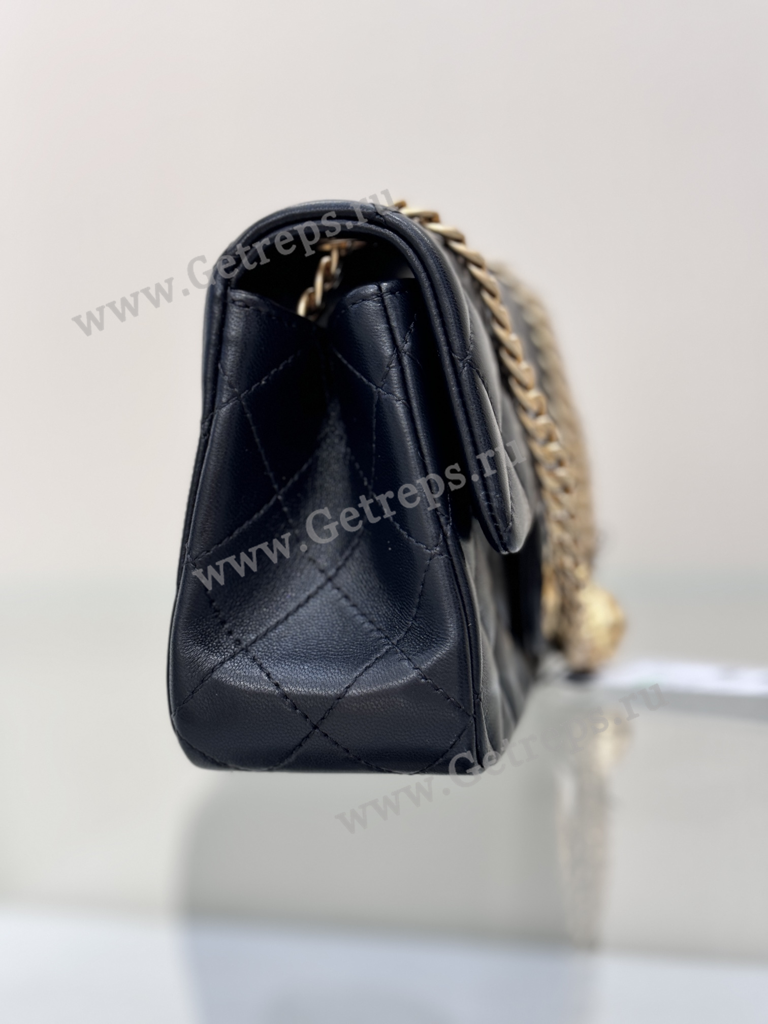 Chanel Classic Flap Bag with Camellia Adjustment Buckle 20cm