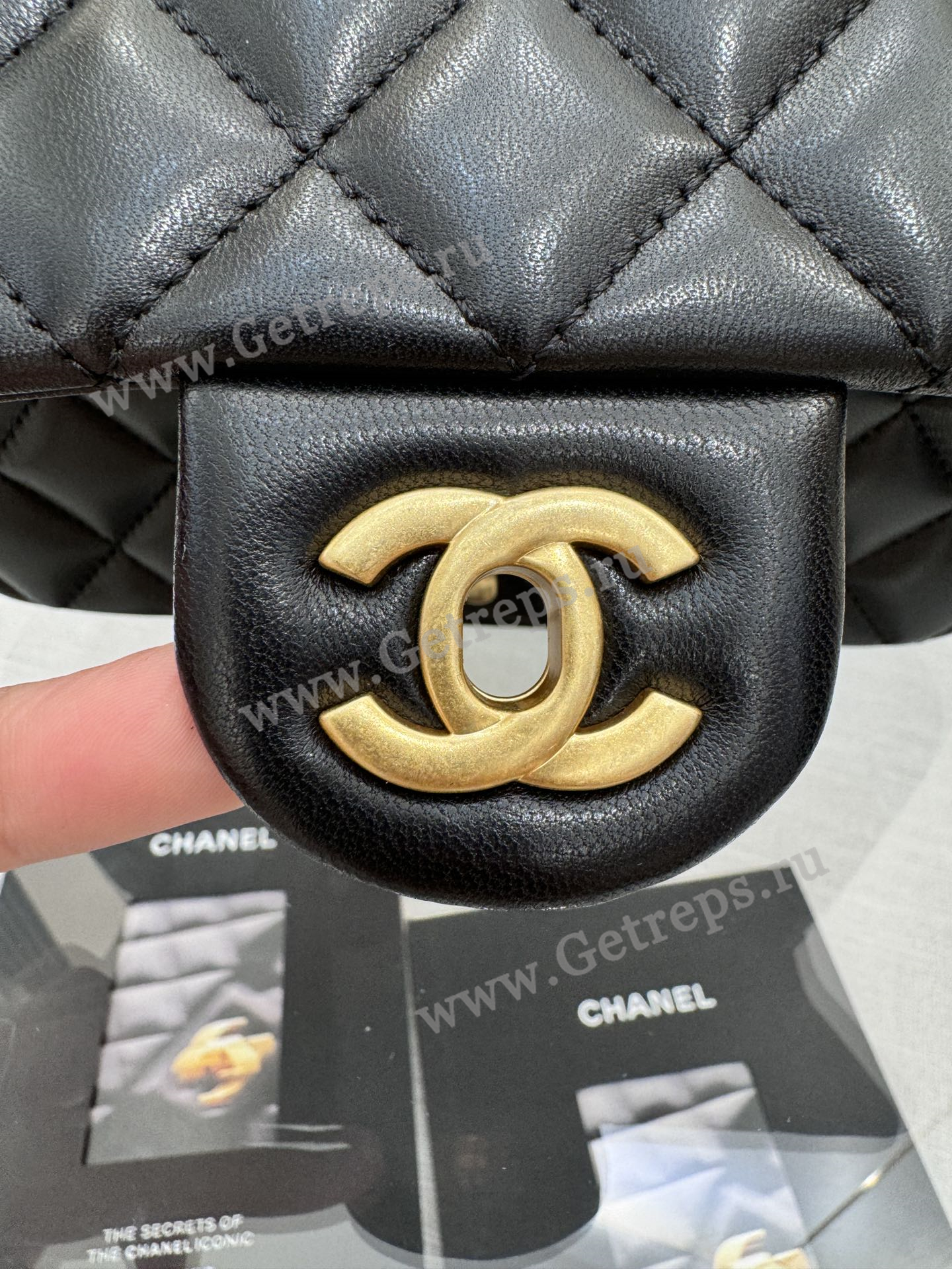 Chanel Classic Flap Bag with Camellia Adjustment Buckle 20cm