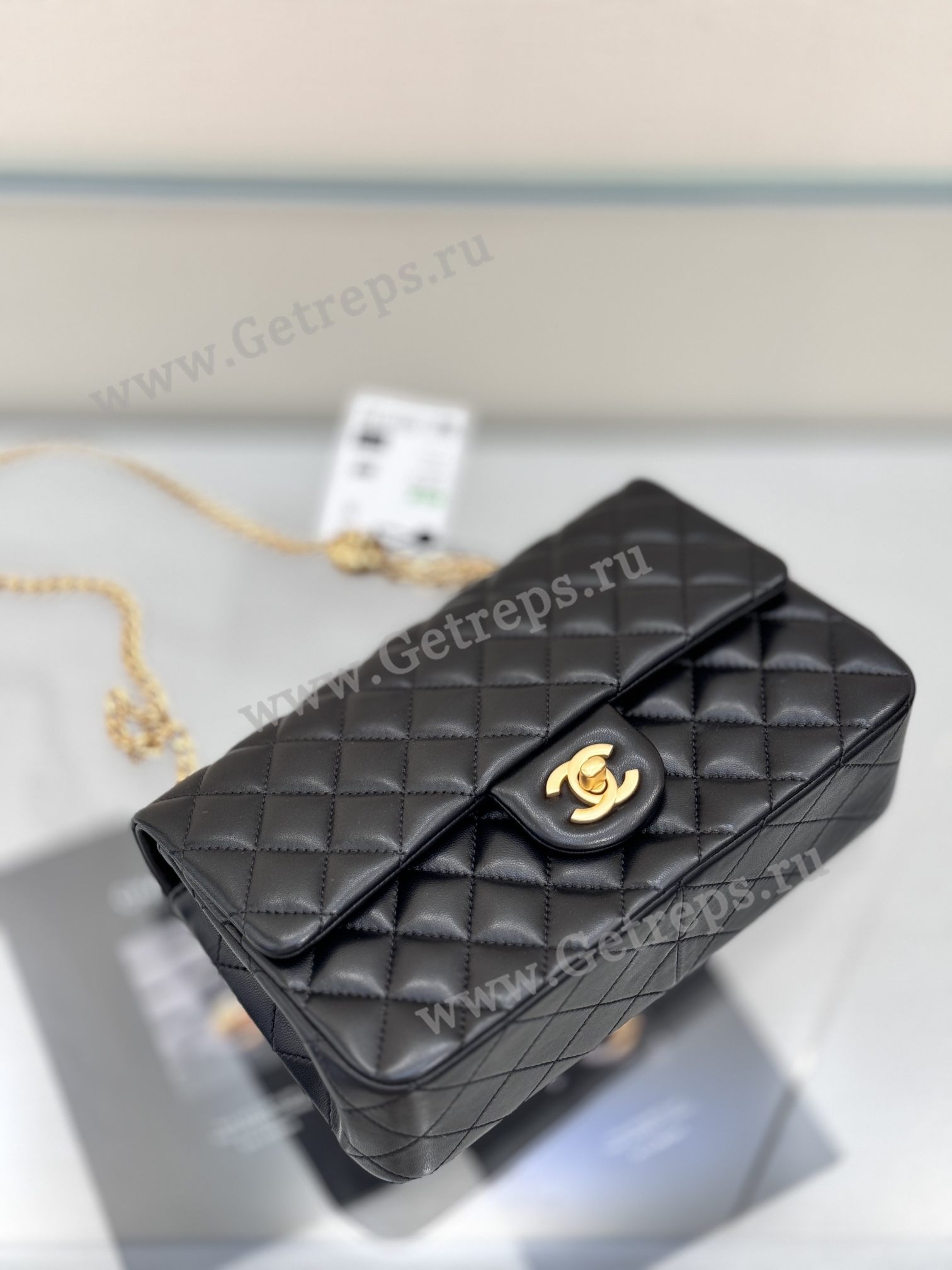 Chanel Classic Flap Bag with Camellia Adjustment Buckle 23.5cm