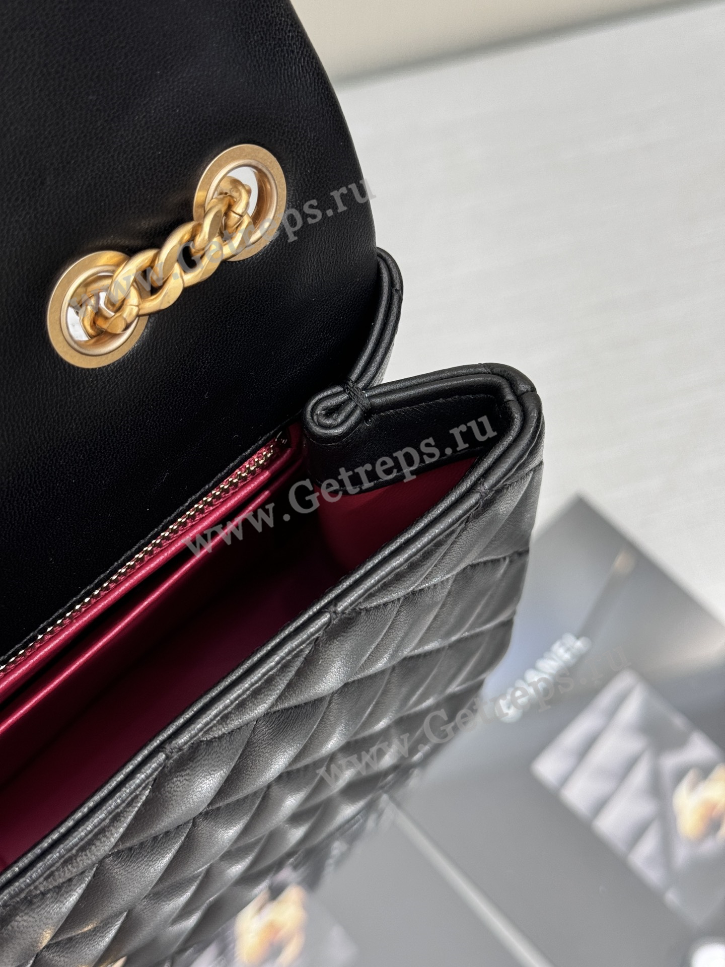 Chanel Classic Flap Bag with Camellia Adjustment Buckle 23.5cm