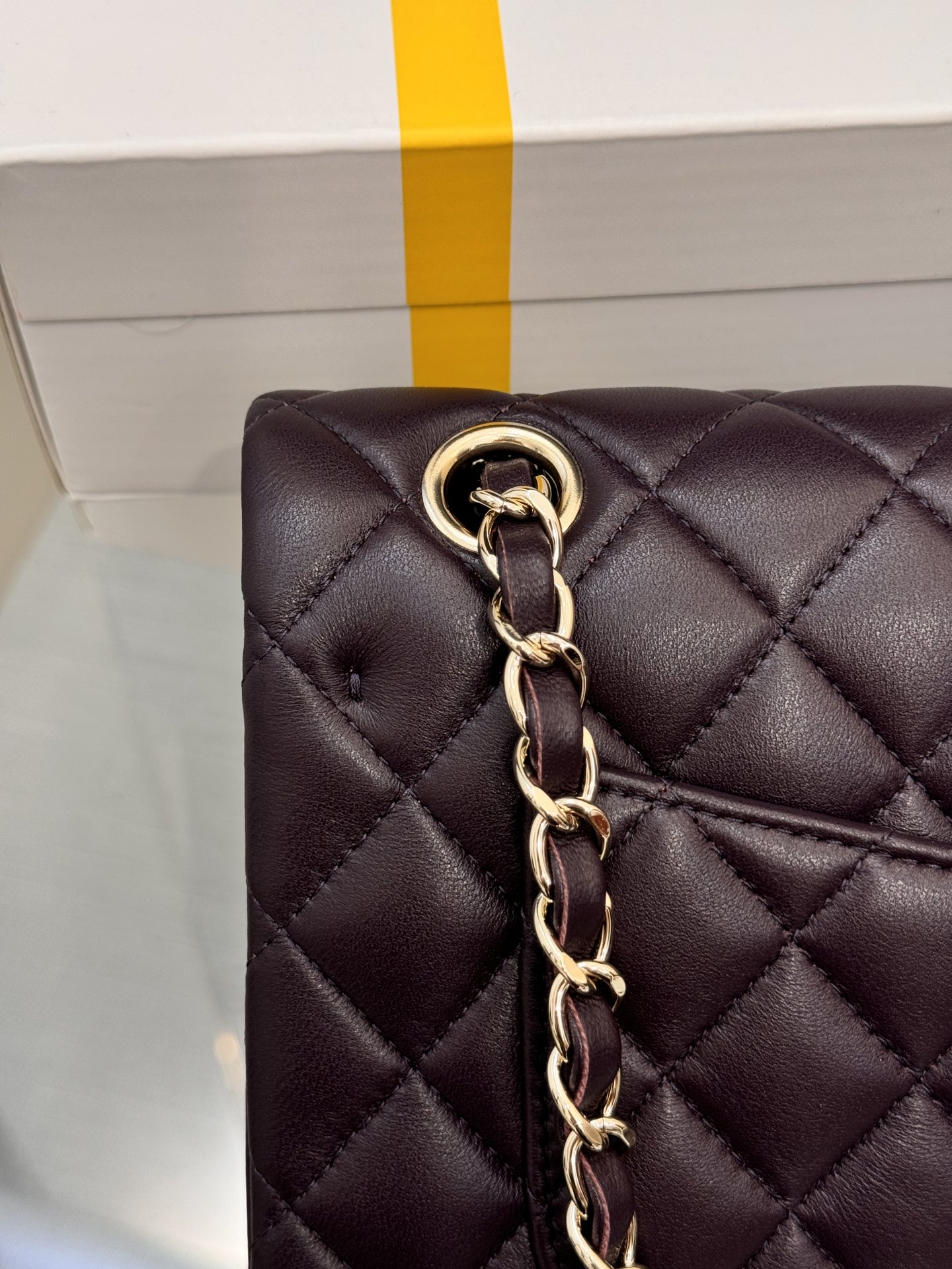 Chanel Classic Flap New Upgraded Version Deep Purple 20cm