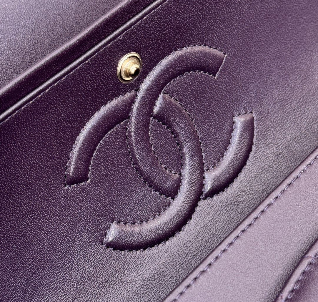 Chanel Classic Flap New Upgraded Version Deep Purple 25cm