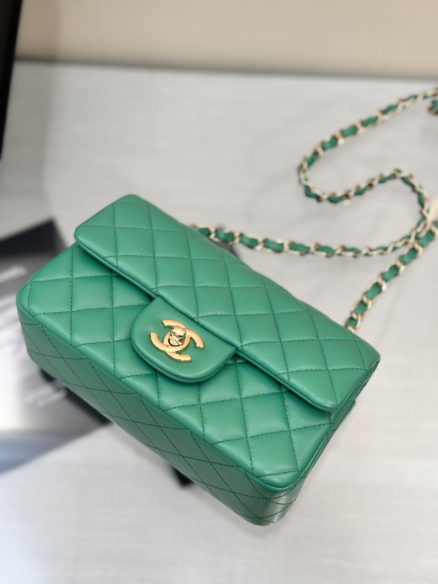 Chanel Classic Flap New Upgraded Version Green 20cm