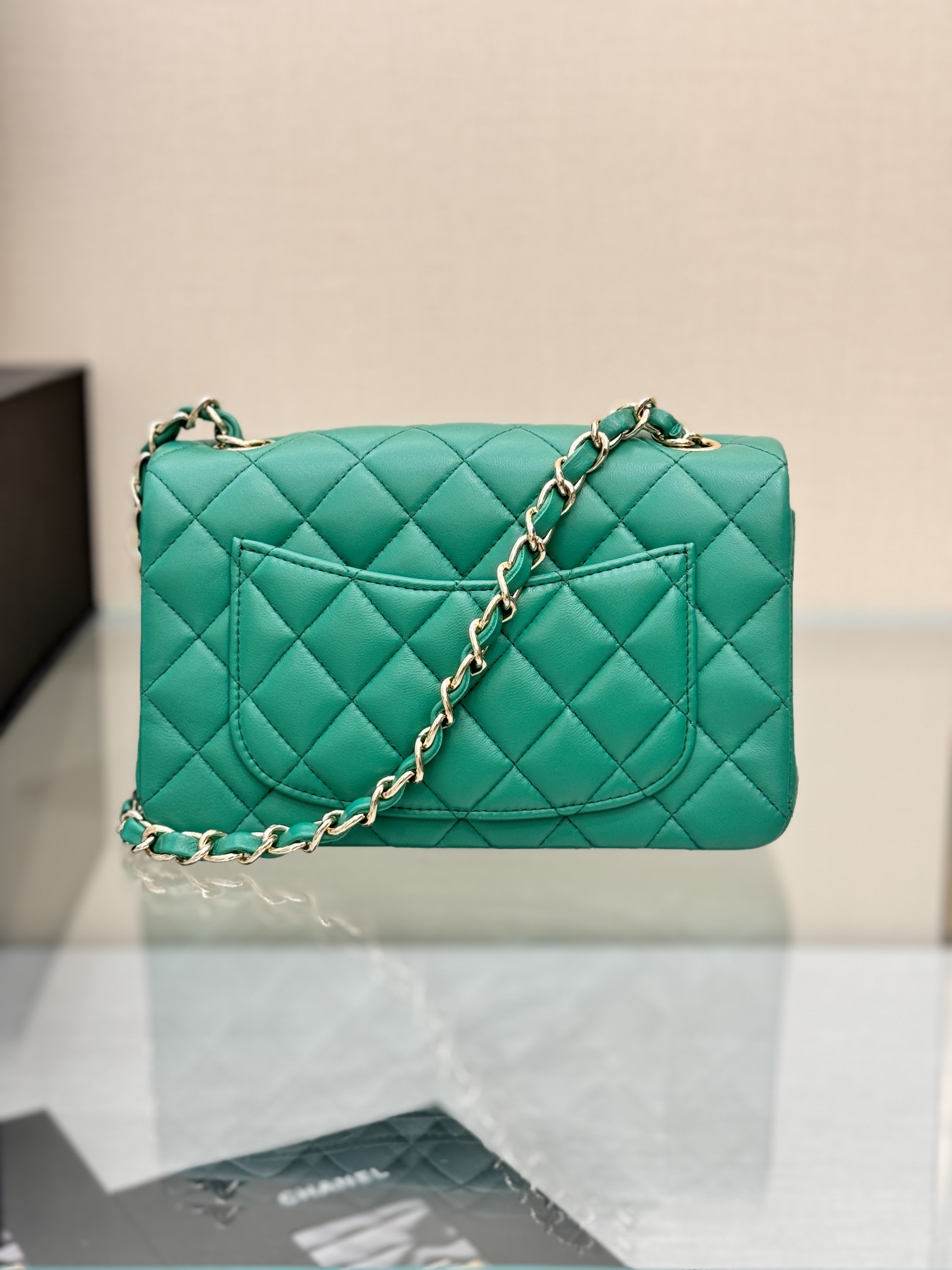 Chanel Classic Flap New Upgraded Version Green 20cm