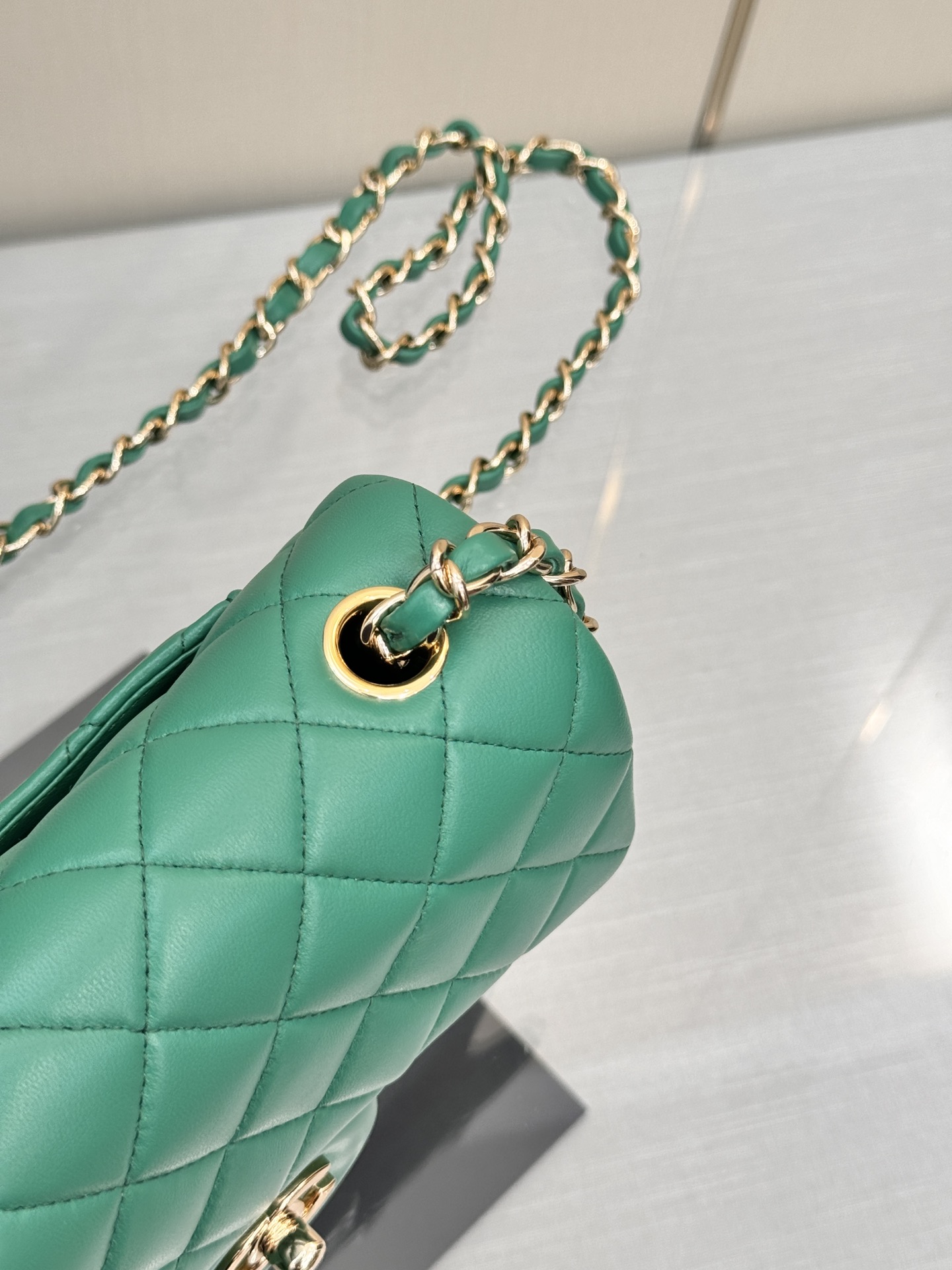 Chanel Classic Flap New Upgraded Version Green 20cm