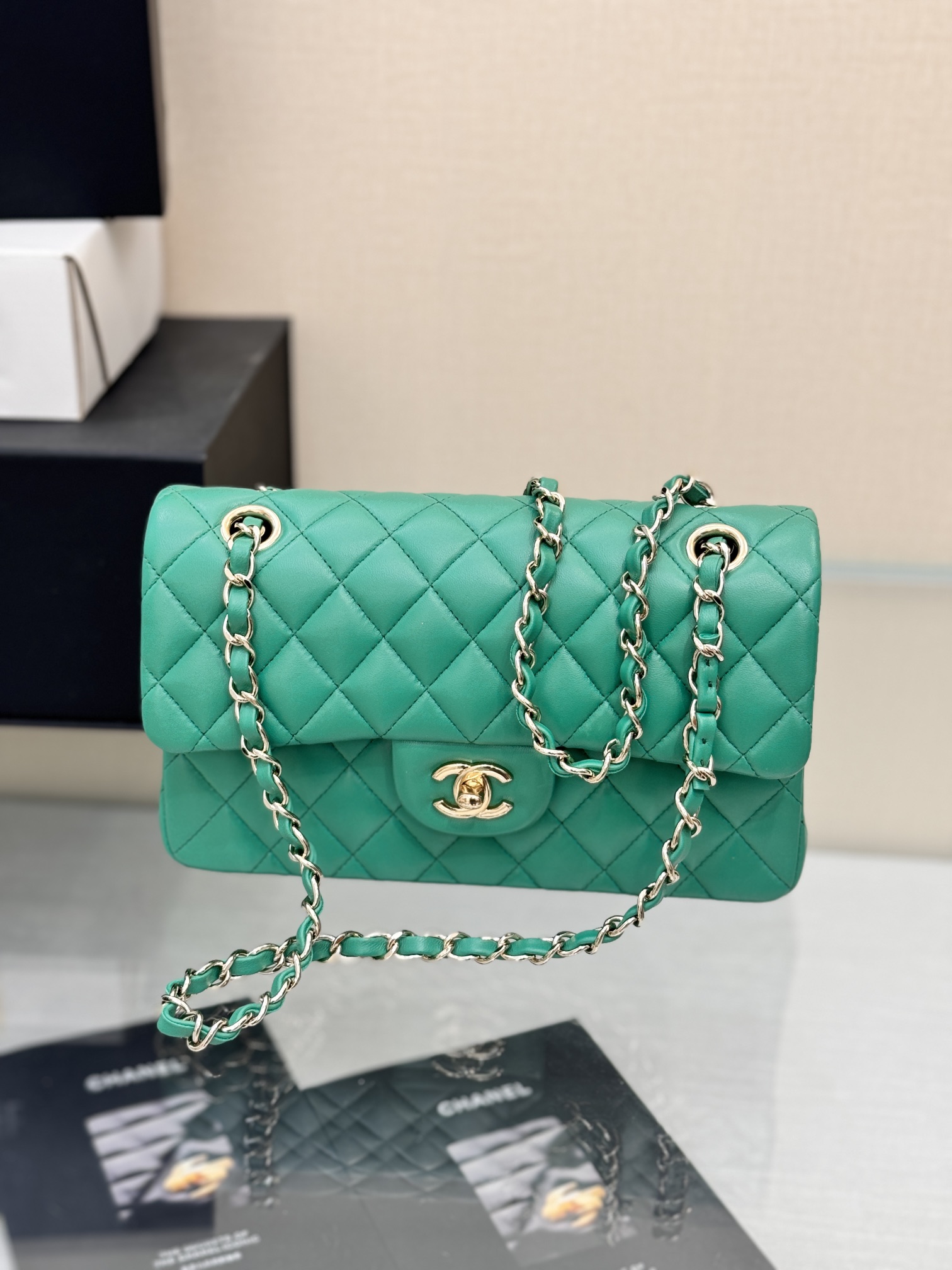 Chanel Classic Flap New Upgraded Version Green 23cm