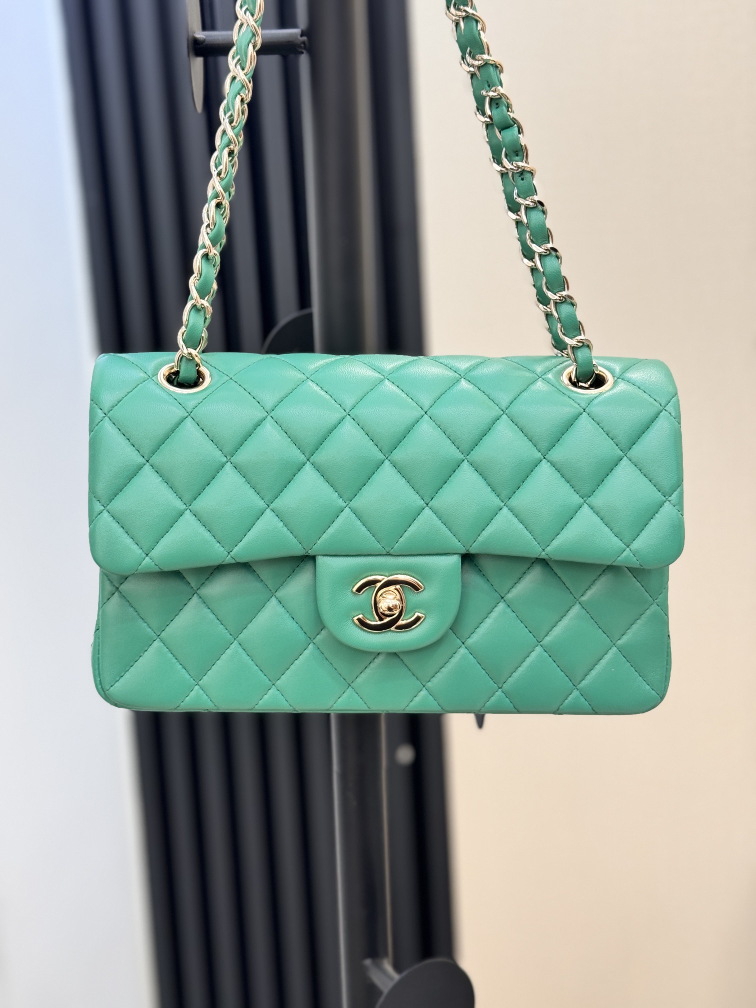 Chanel Classic Flap New Upgraded Version Green 23cm