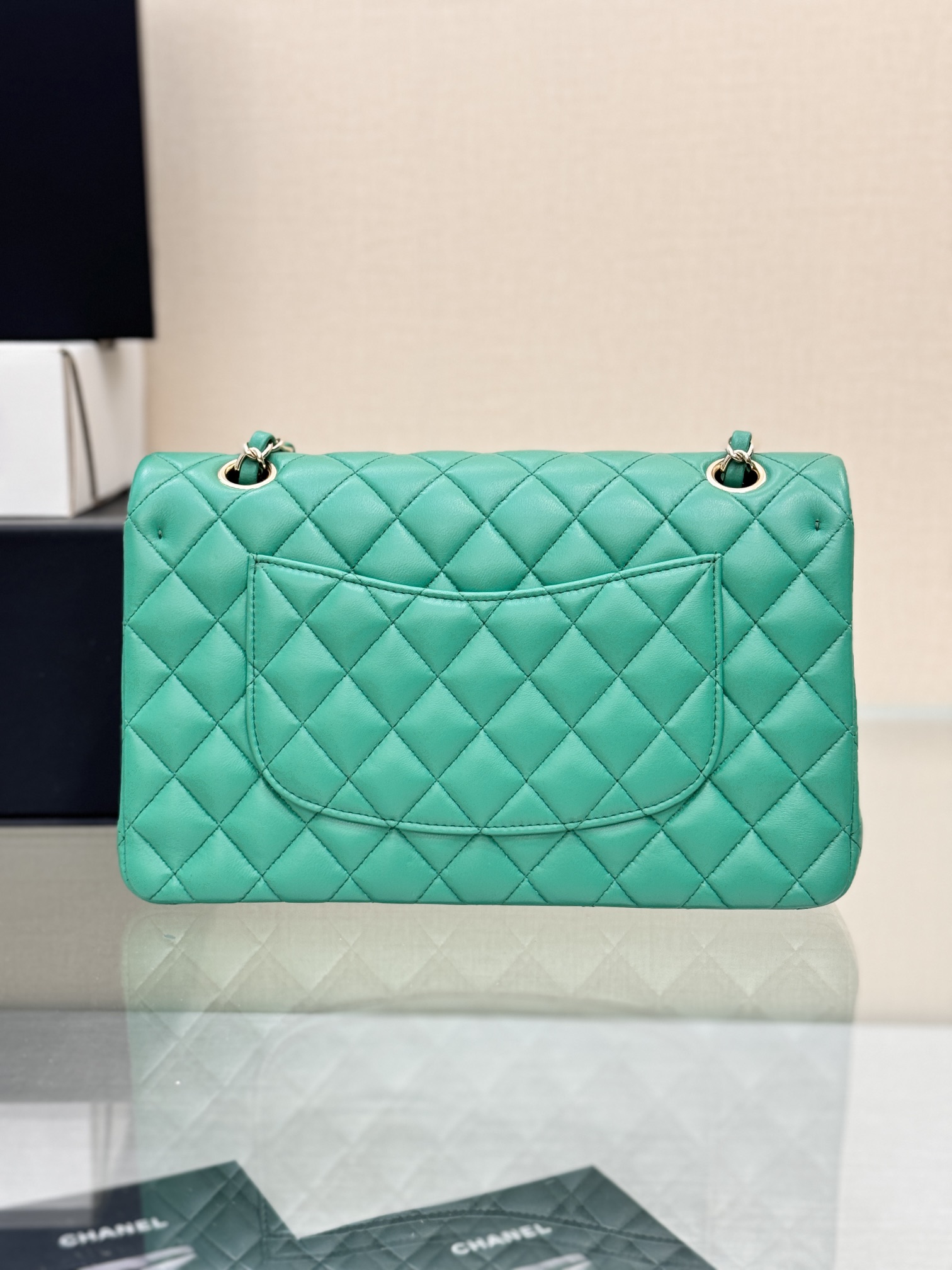 Chanel Classic Flap New Upgraded Version Green 25cm