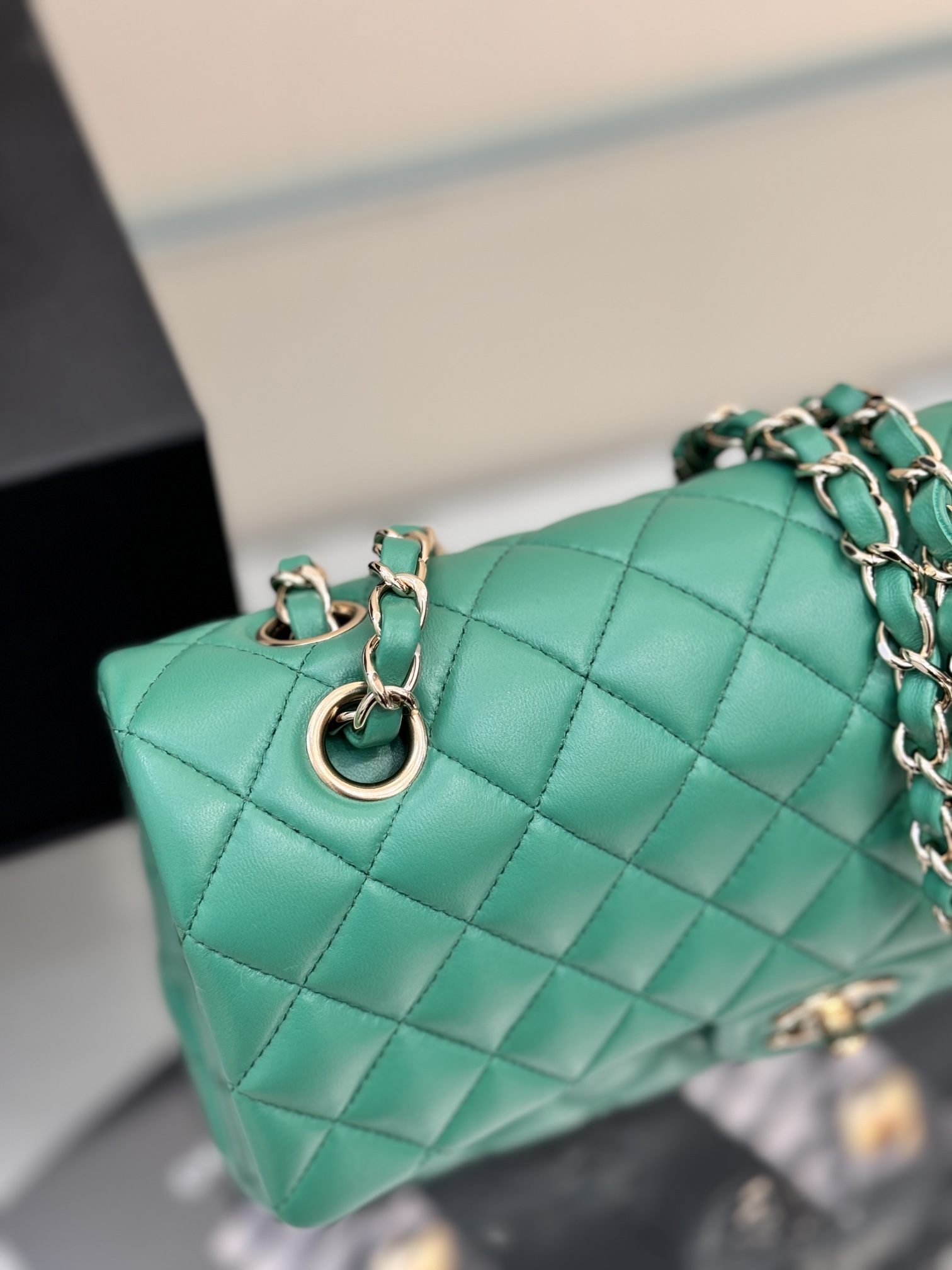 Chanel Classic Flap New Upgraded Version Green 25cm