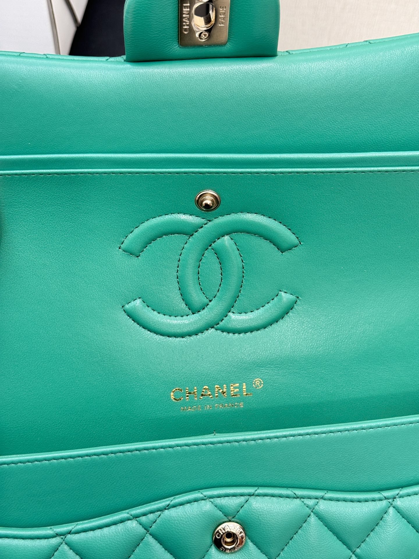 Chanel Classic Flap New Upgraded Version Green 25cm