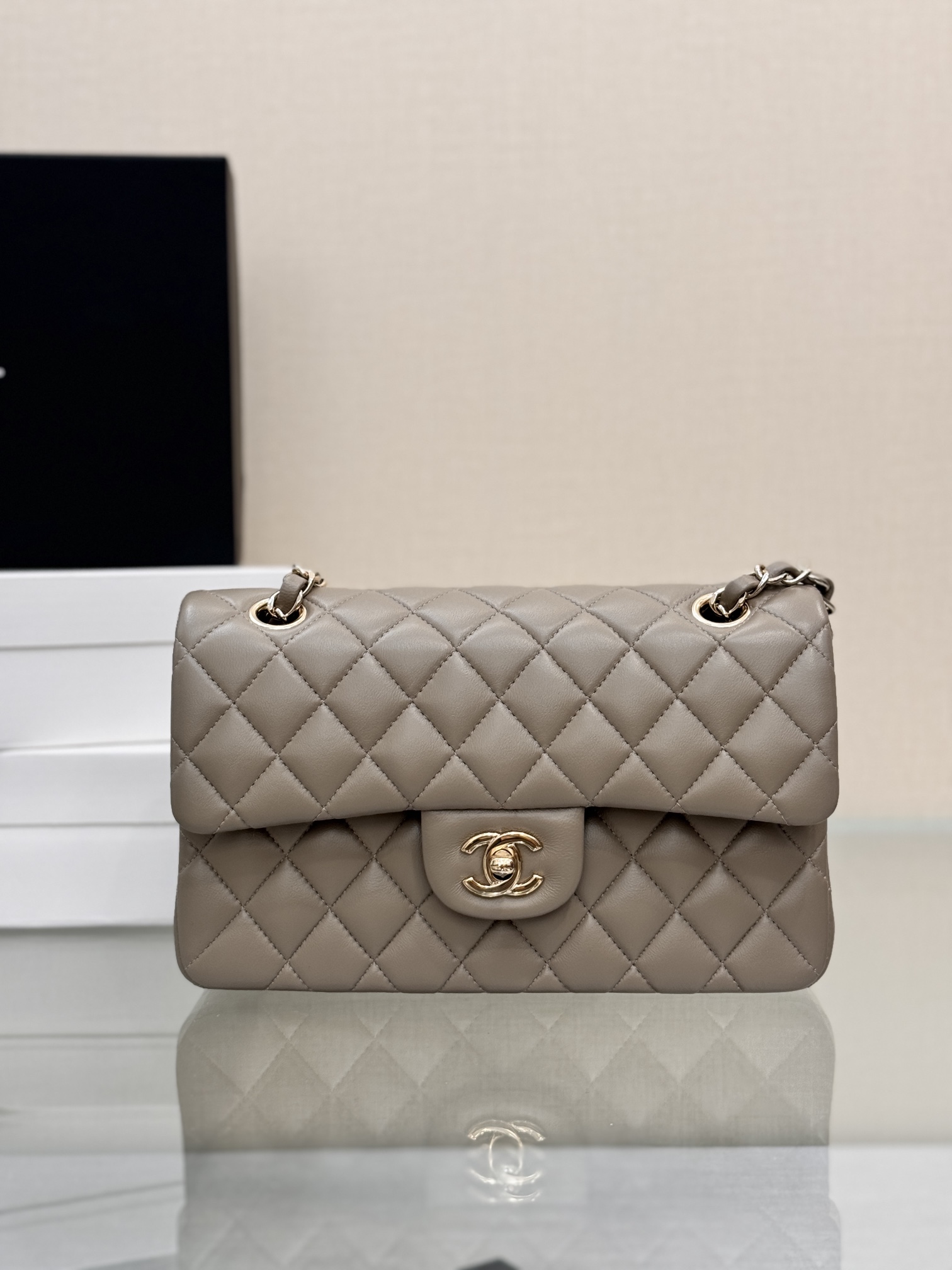 Chanel Classic Flap New Upgraded Version Grey 23cm