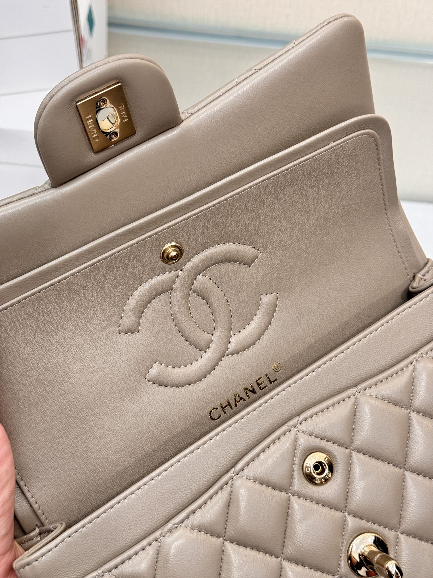 Chanel Classic Flap New Upgraded Version Grey 23cm