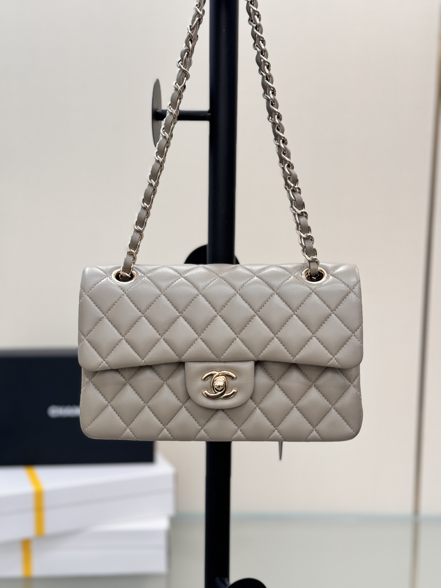 Chanel Classic Flap New Upgraded Version Grey 23cm