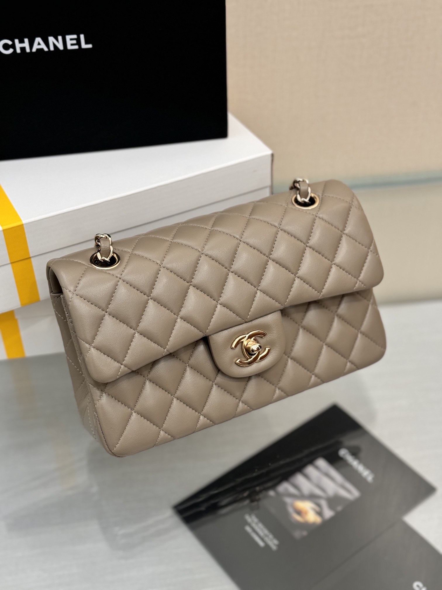 Chanel Classic Flap New Upgraded Version Grey 23cm