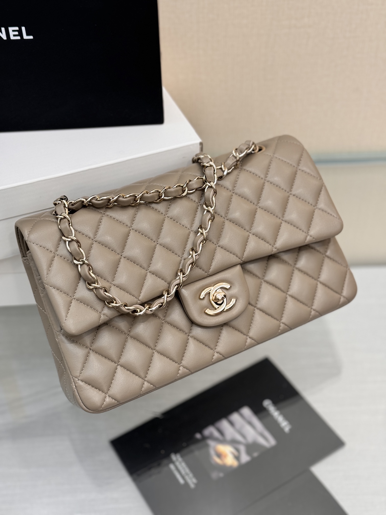 Chanel Classic Flap New Upgraded Version Grey 25cm