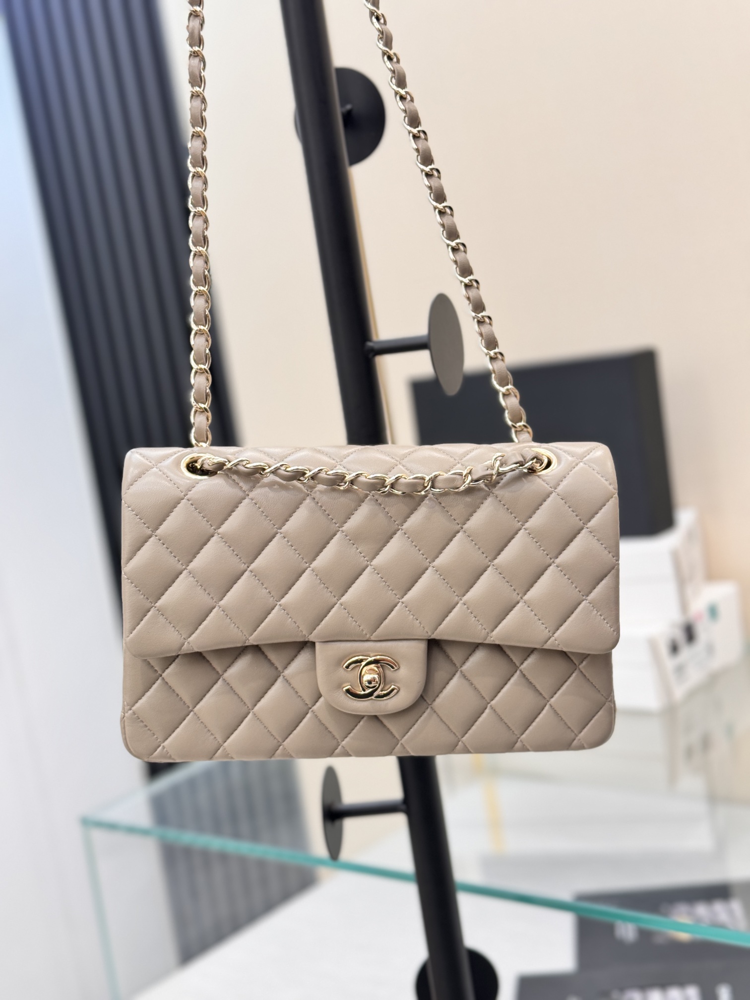 Chanel Classic Flap New Upgraded Version Grey 25cm