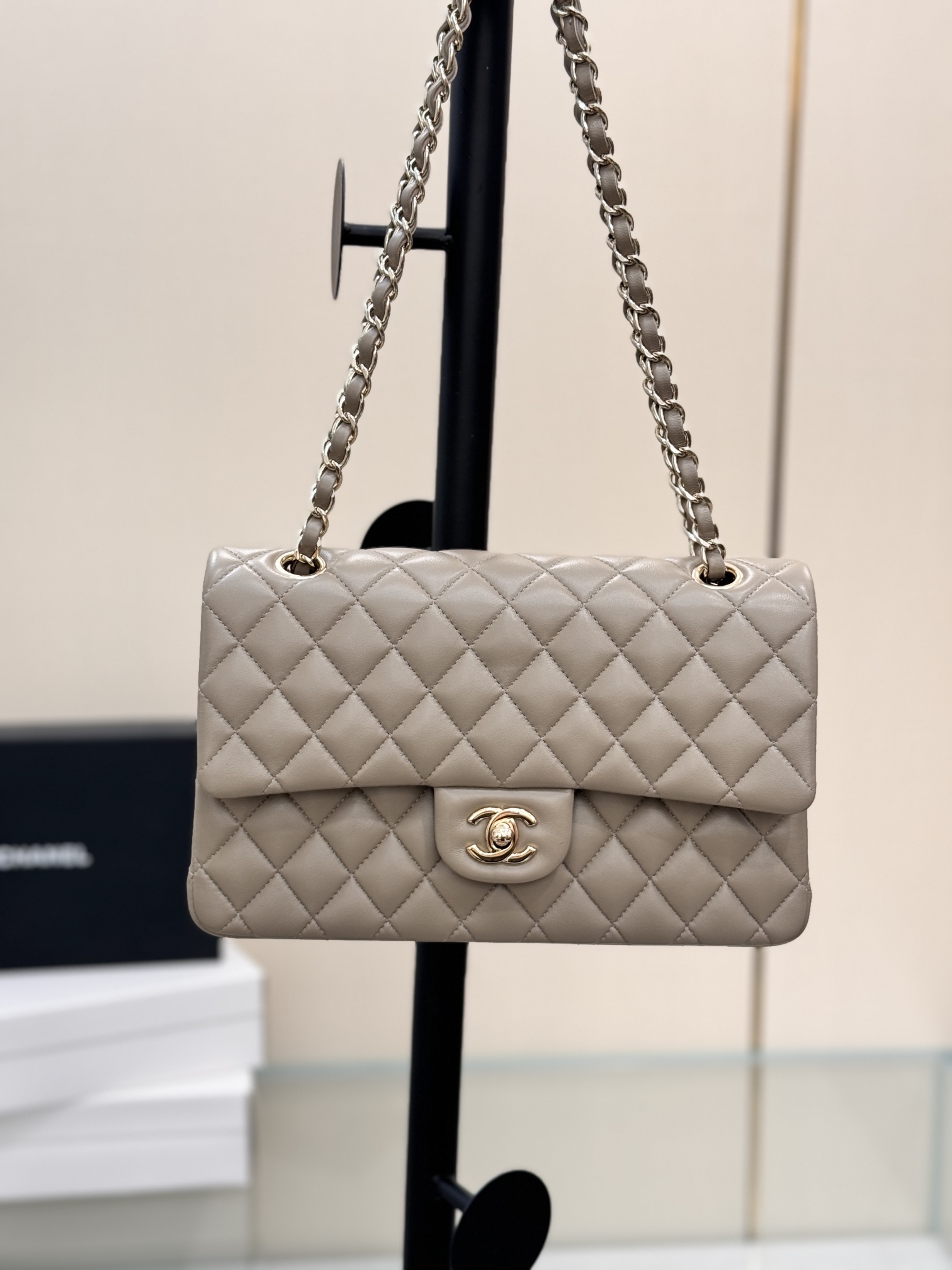 Chanel Classic Flap New Upgraded Version Grey 25cm