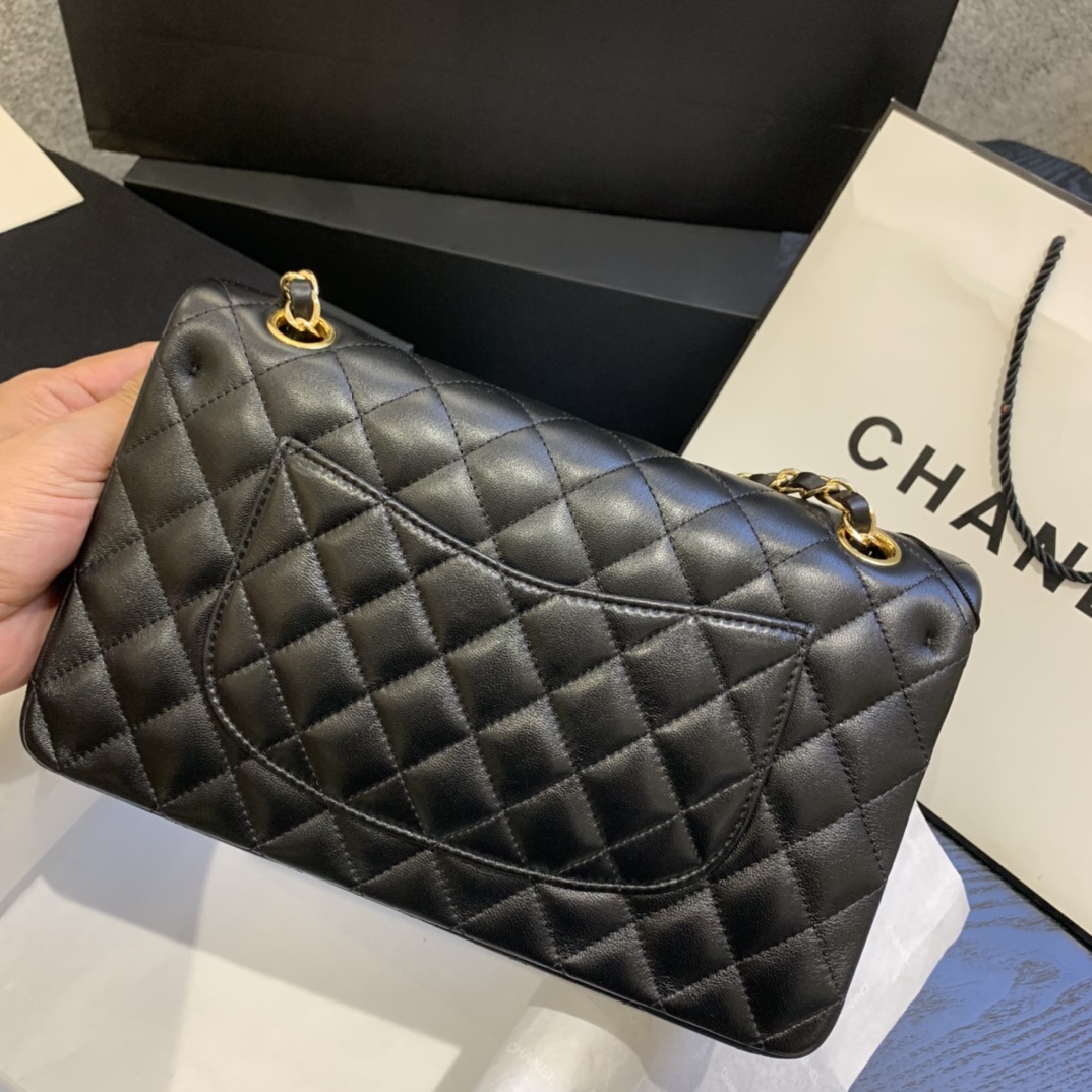 Chanel Classics Flap Bags Sheepskin with Gold