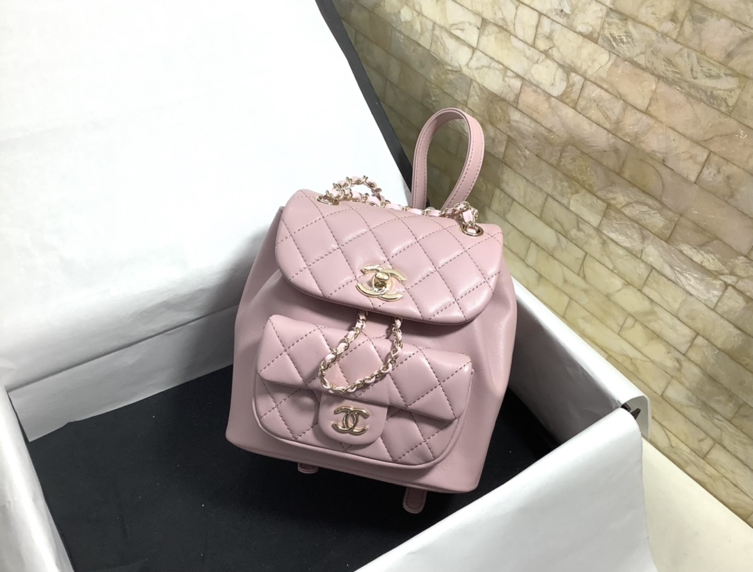 Chanel Duma Backpack Calfskin Pink