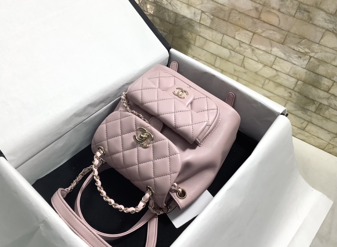 Chanel Duma Backpack Calfskin Pink