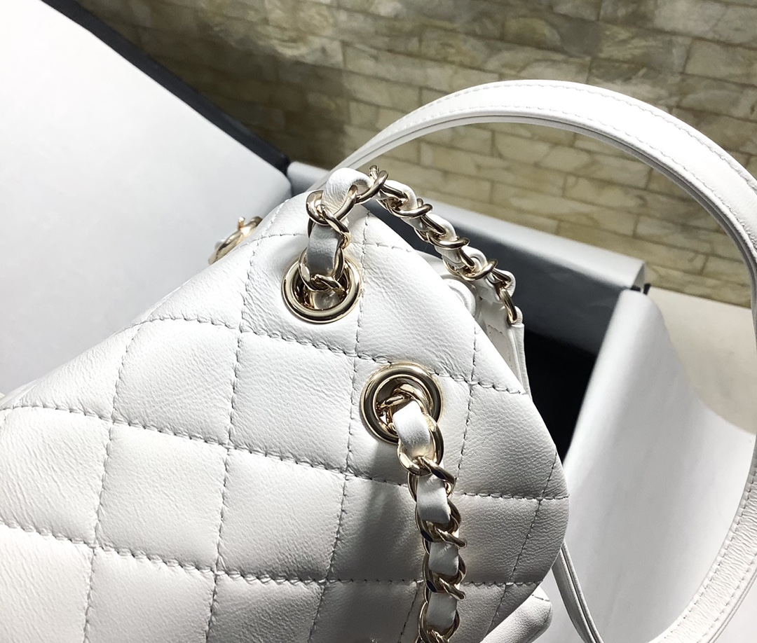 Chanel Duma Backpack Calfskin White