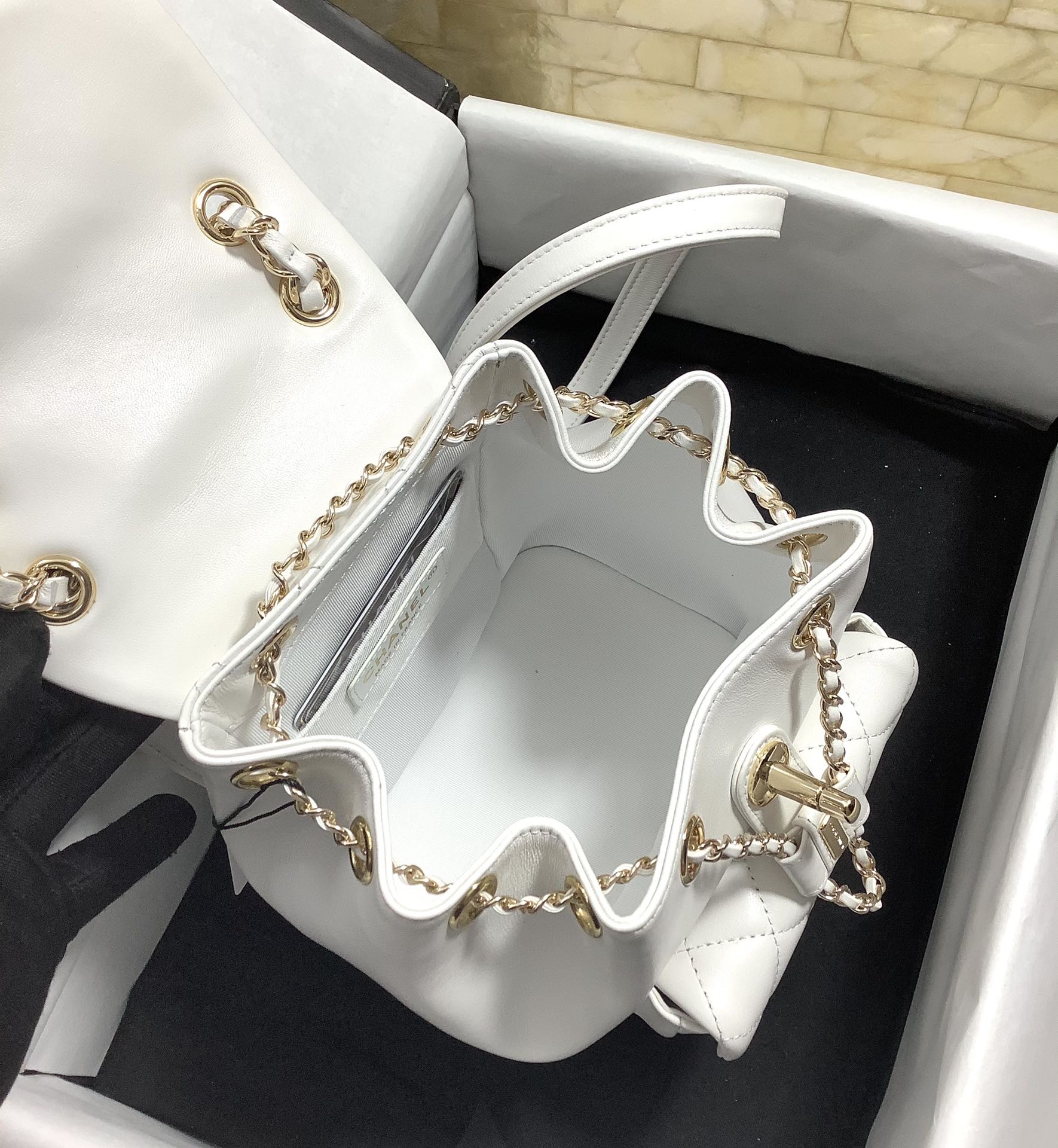 Chanel Duma Backpack Calfskin White