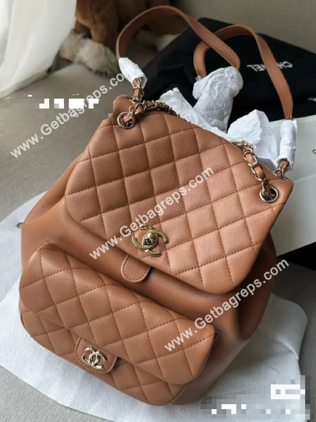 Chanel Duma Backpack Caramel